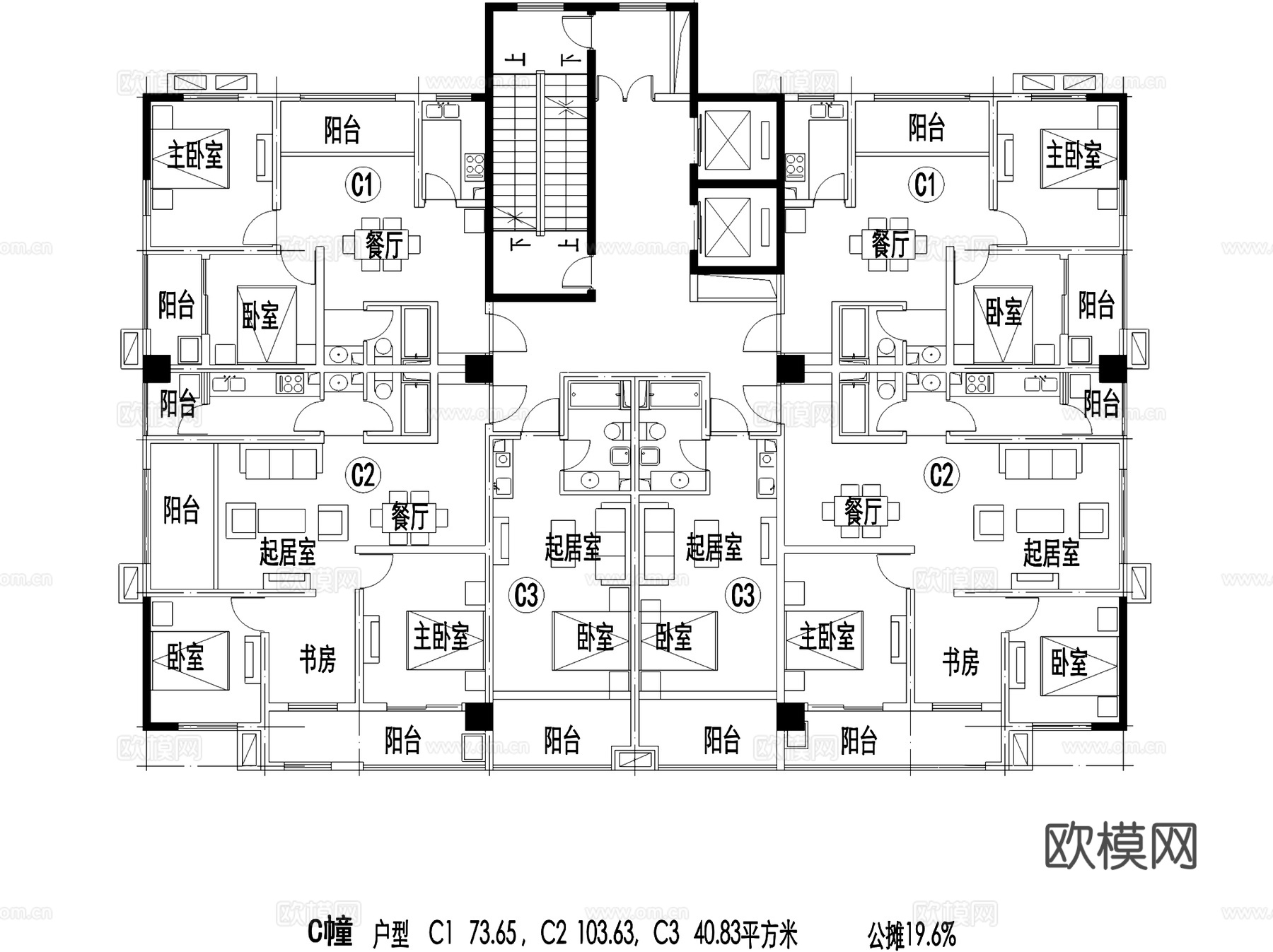 合肥电焊条厂改建规划建筑户型平面CAD施工图cad施工图
