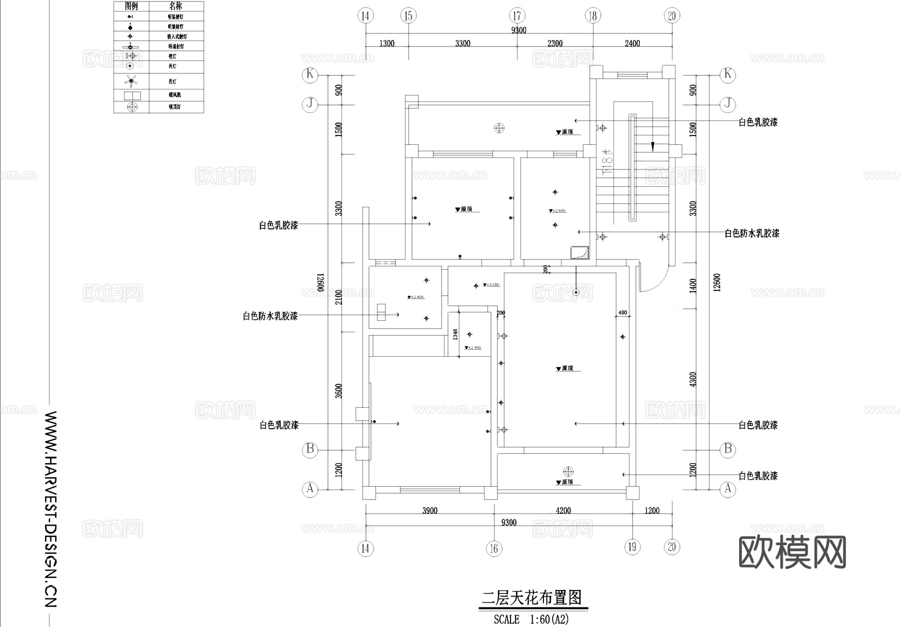 现代度假风民宿室内工装CAD施工图cad施工图