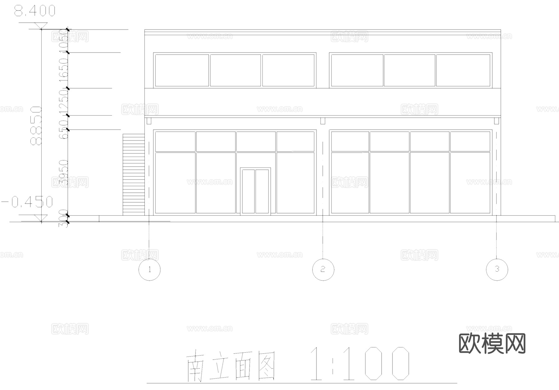 二层咖啡馆建筑CAD施工图cad施工图