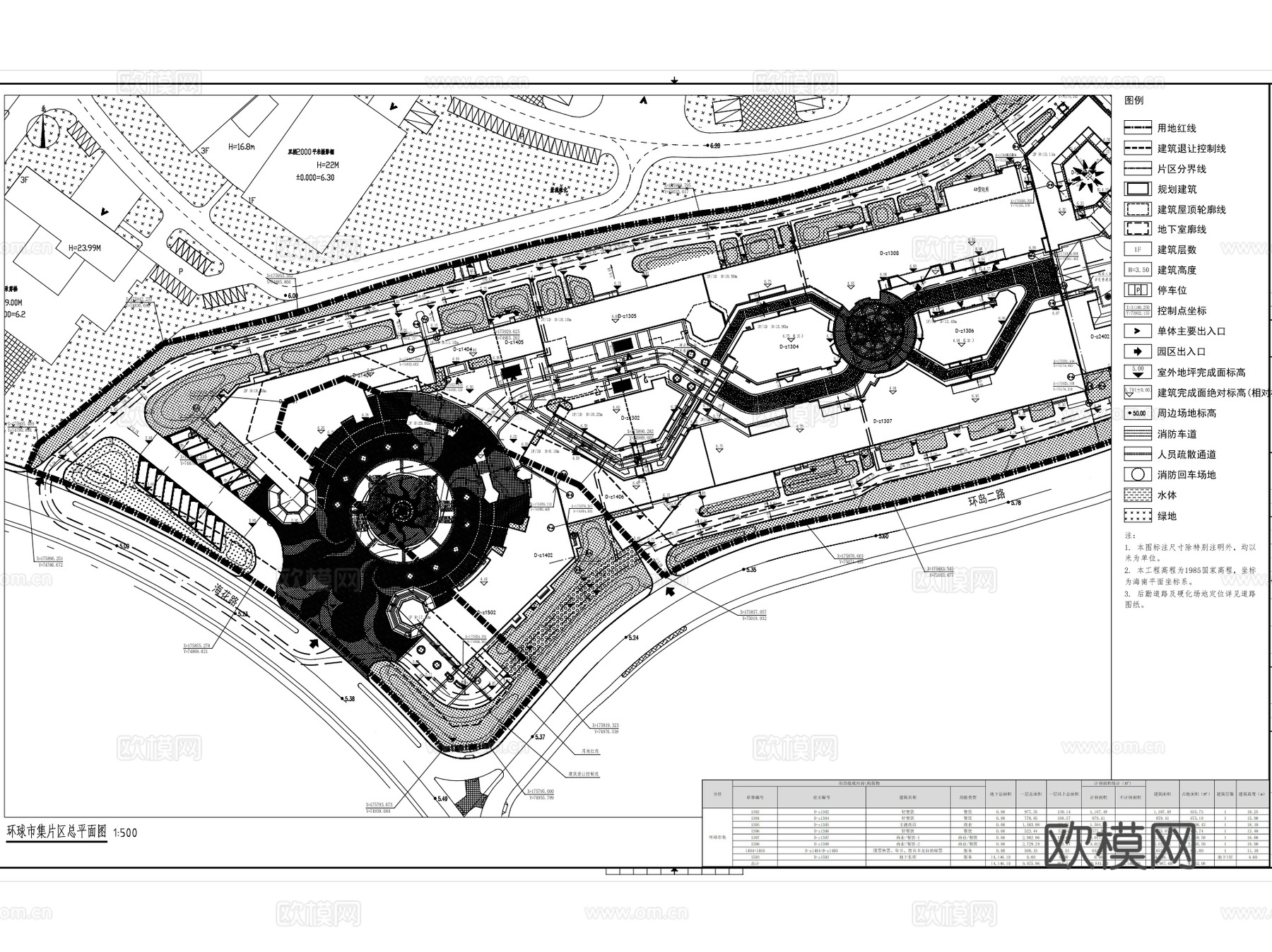 海南海花岛D区世界童话乐园环球市集片区建筑CAD施工图整套cad施工图