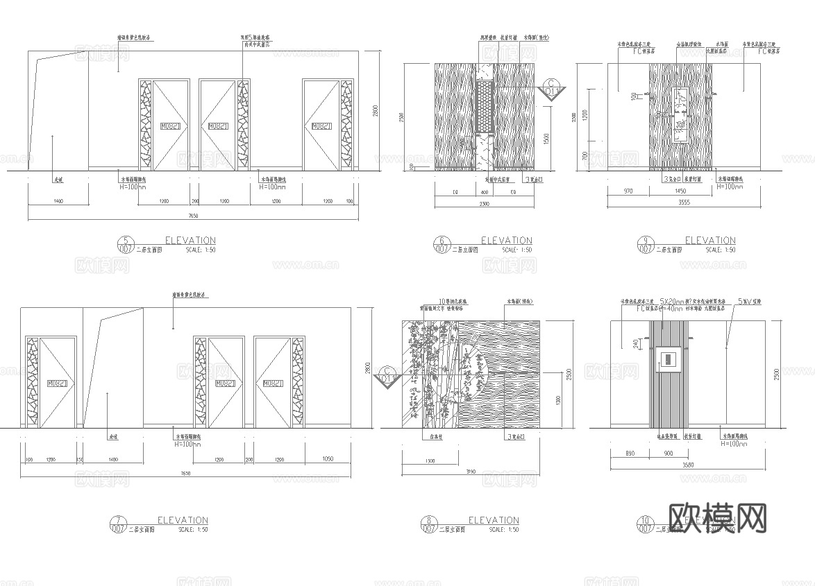 茶楼 茶馆  最新全套施工图合集cad施工图下载（渲染图6）