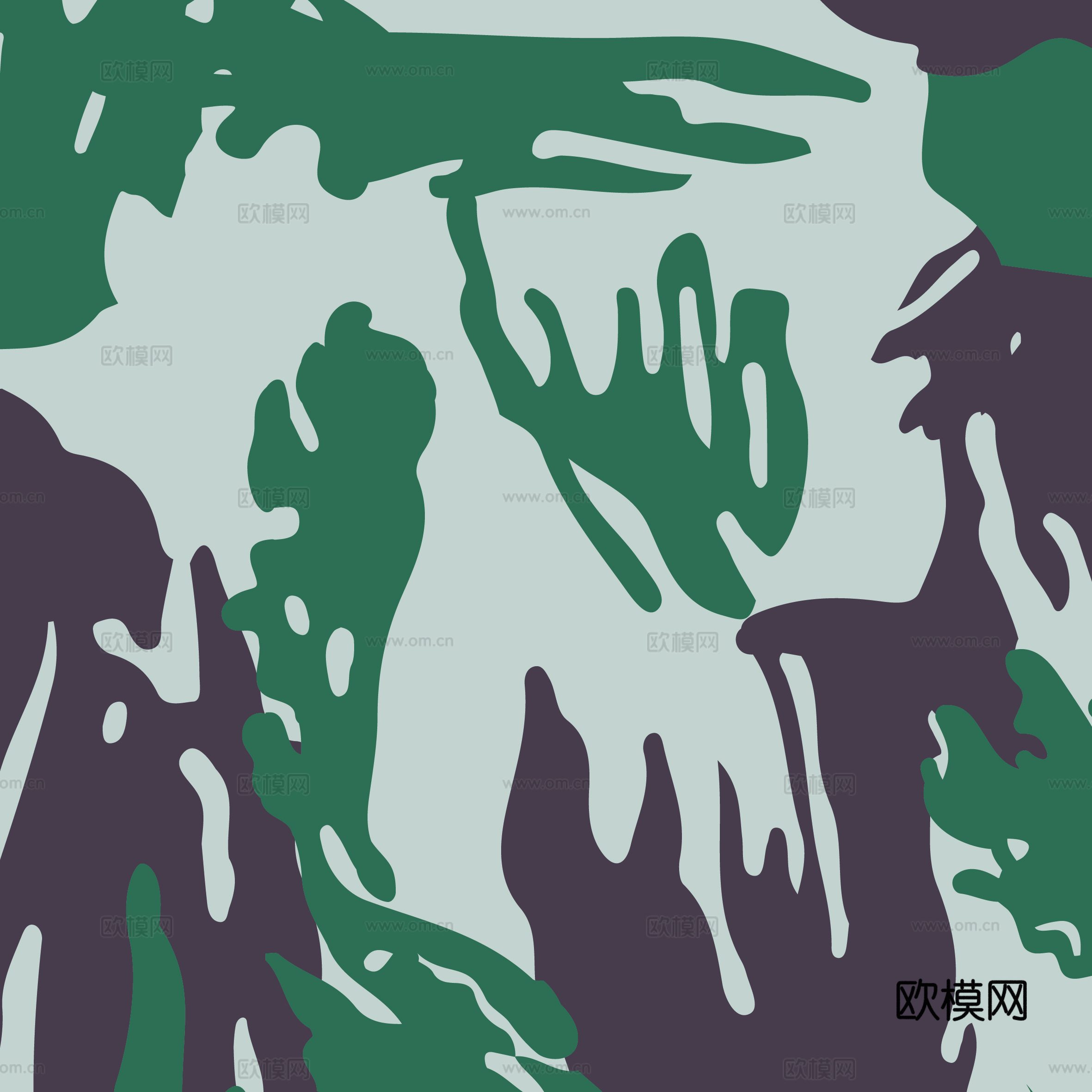 海陆空军绿迷彩服花纹图案49下载