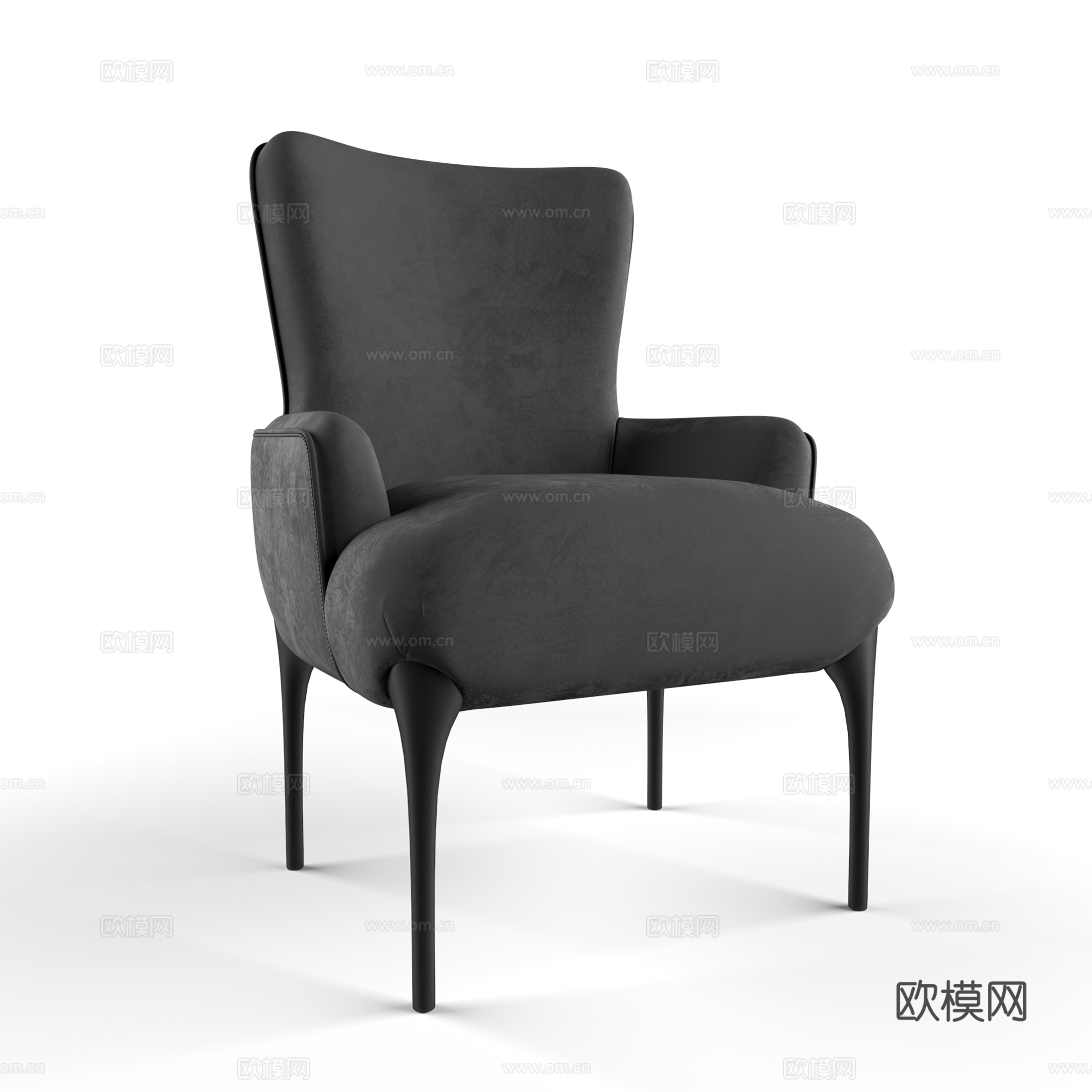 现代休闲椅子3d模型下载（渲染图1）