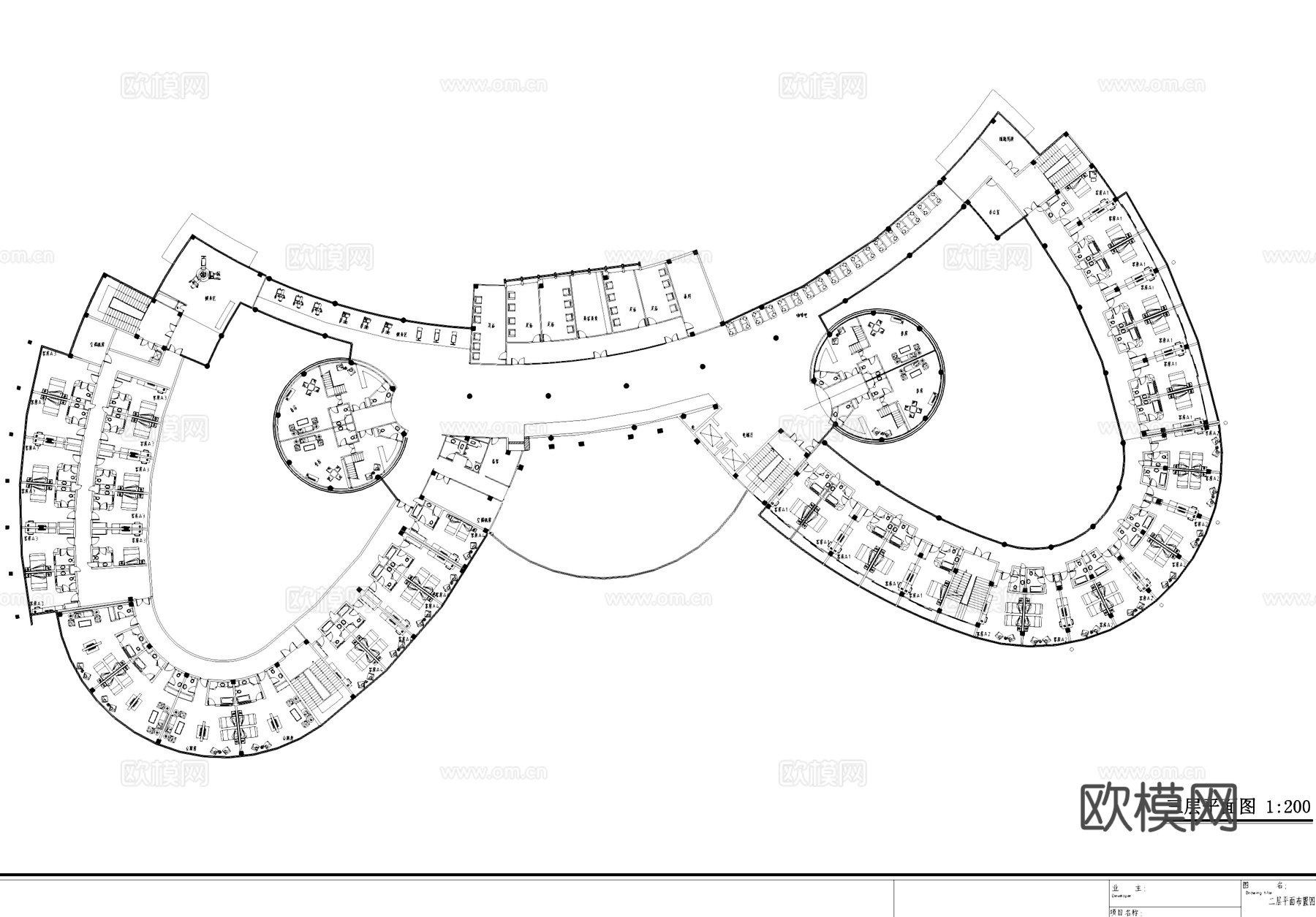 青剑湖异型宾馆酒店室内工装CAD施工图cad施工图