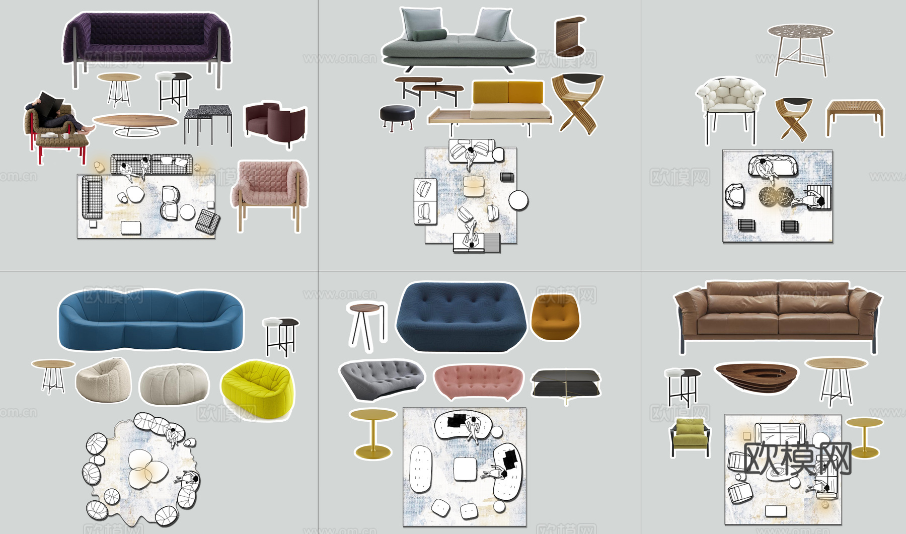 法国Ligne Roset写意空间cad图库cad施工图