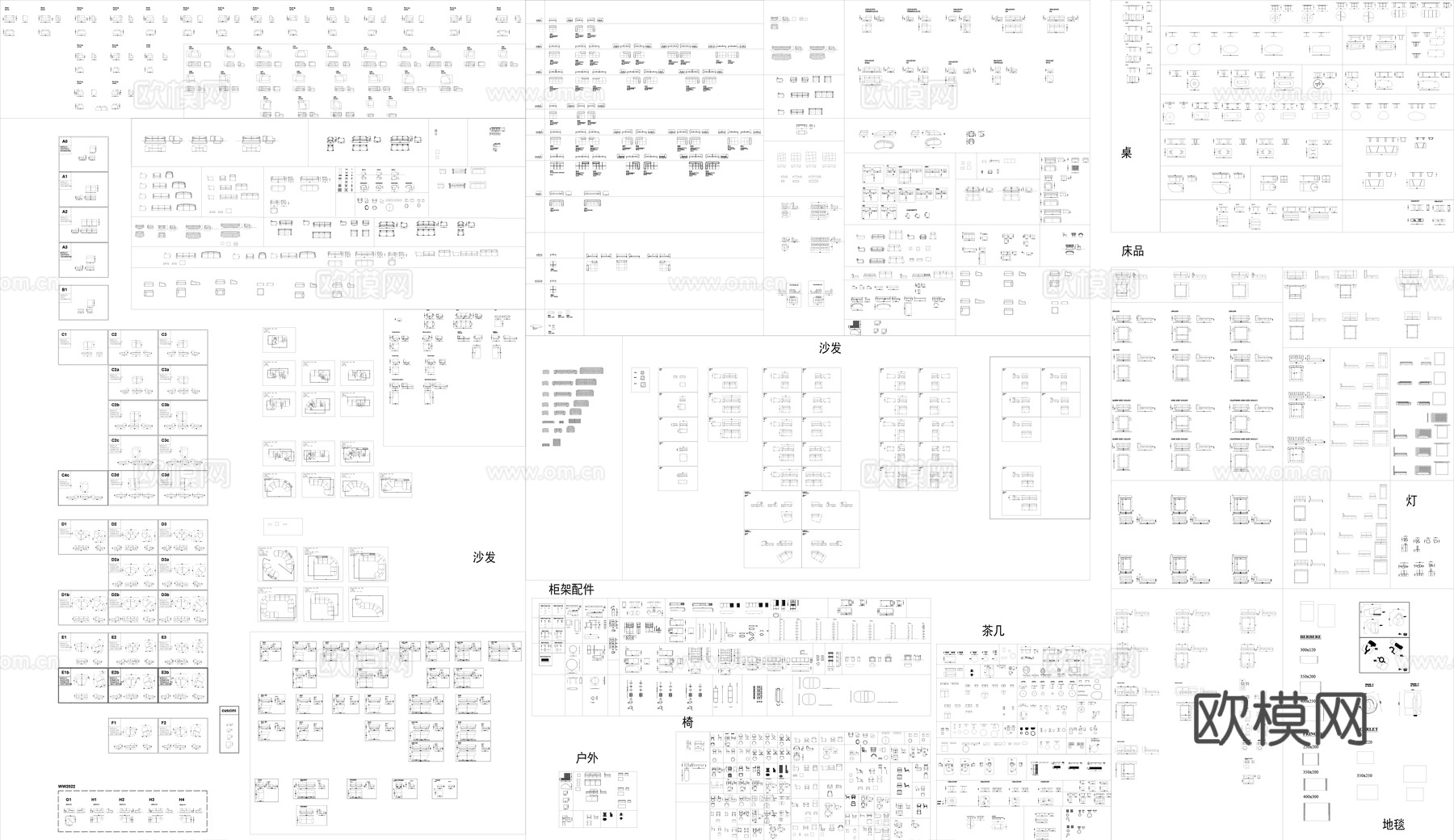 意大利Baxter三视图cad图库cad施工图