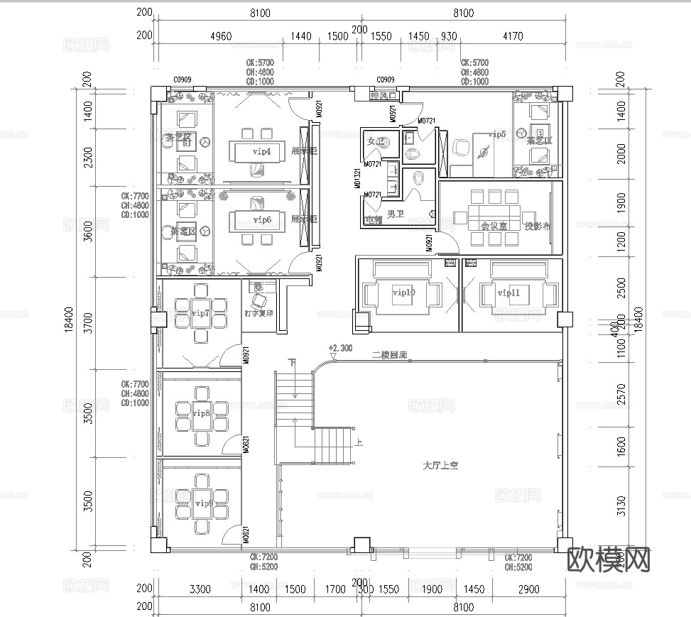 900平茶楼 茶馆   最新平面施工图合集cad施工图