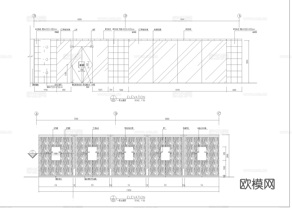 茶楼 茶馆  最新全套施工图合集cad施工图下载（渲染图2）