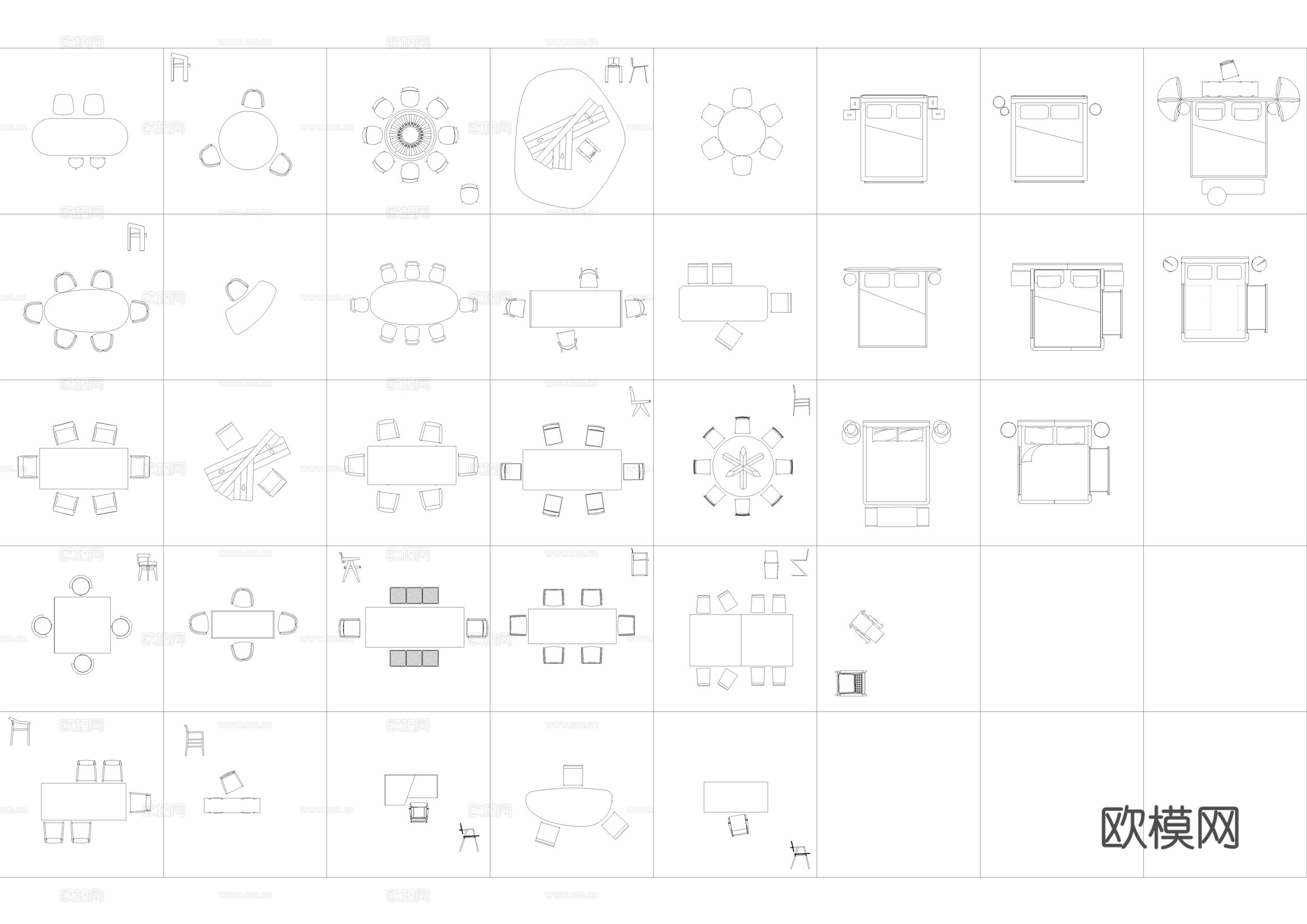 意大利Cappellini平面cad图库cad施工图