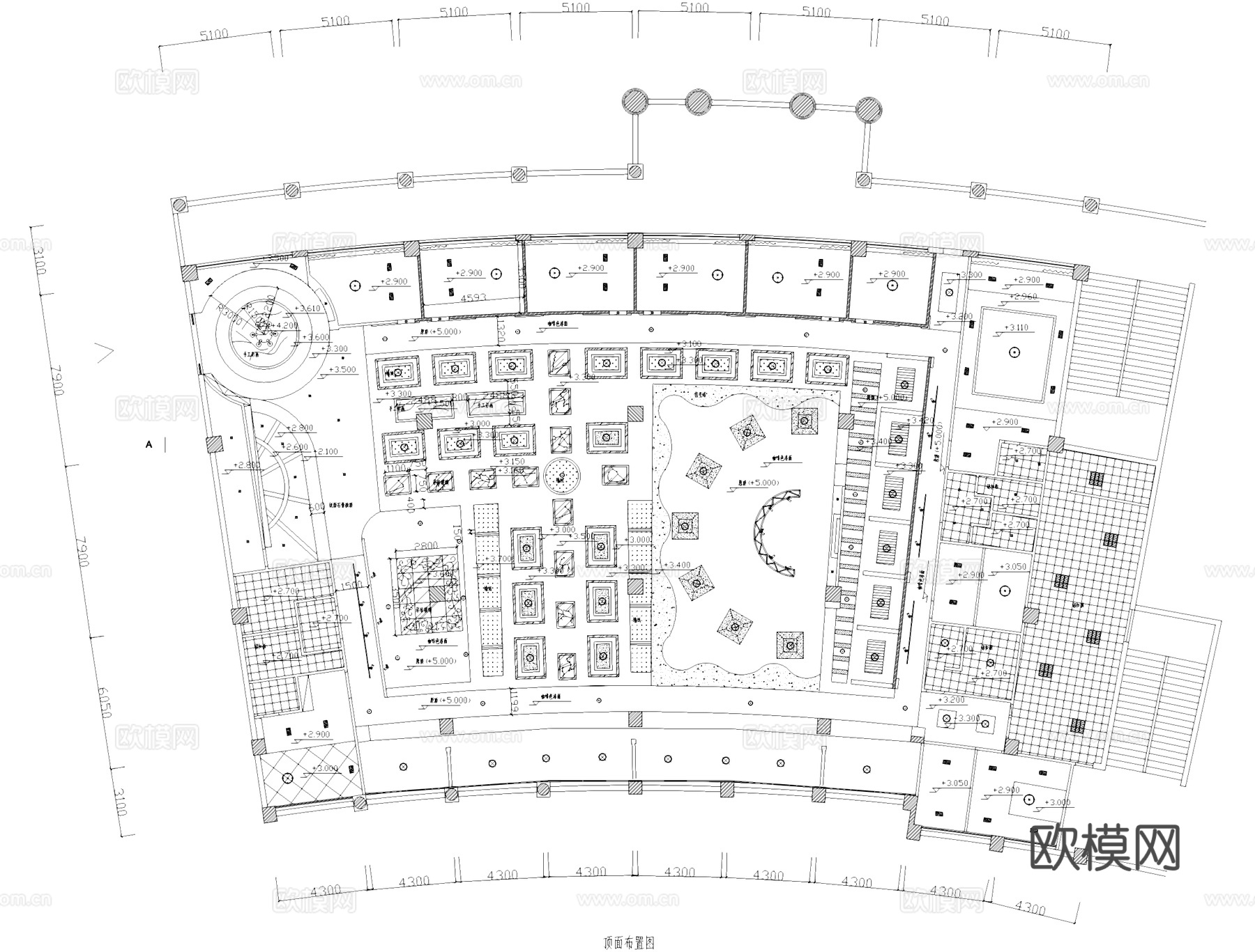 星巴克咖啡厅室内工装CAD施工图cad施工图