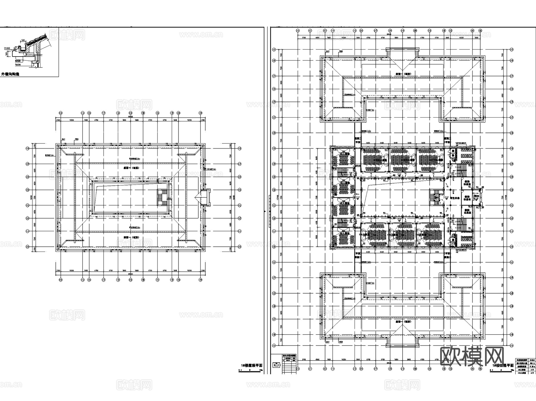 厦门大学翔安校区主楼群建筑CAD施工图cad施工图