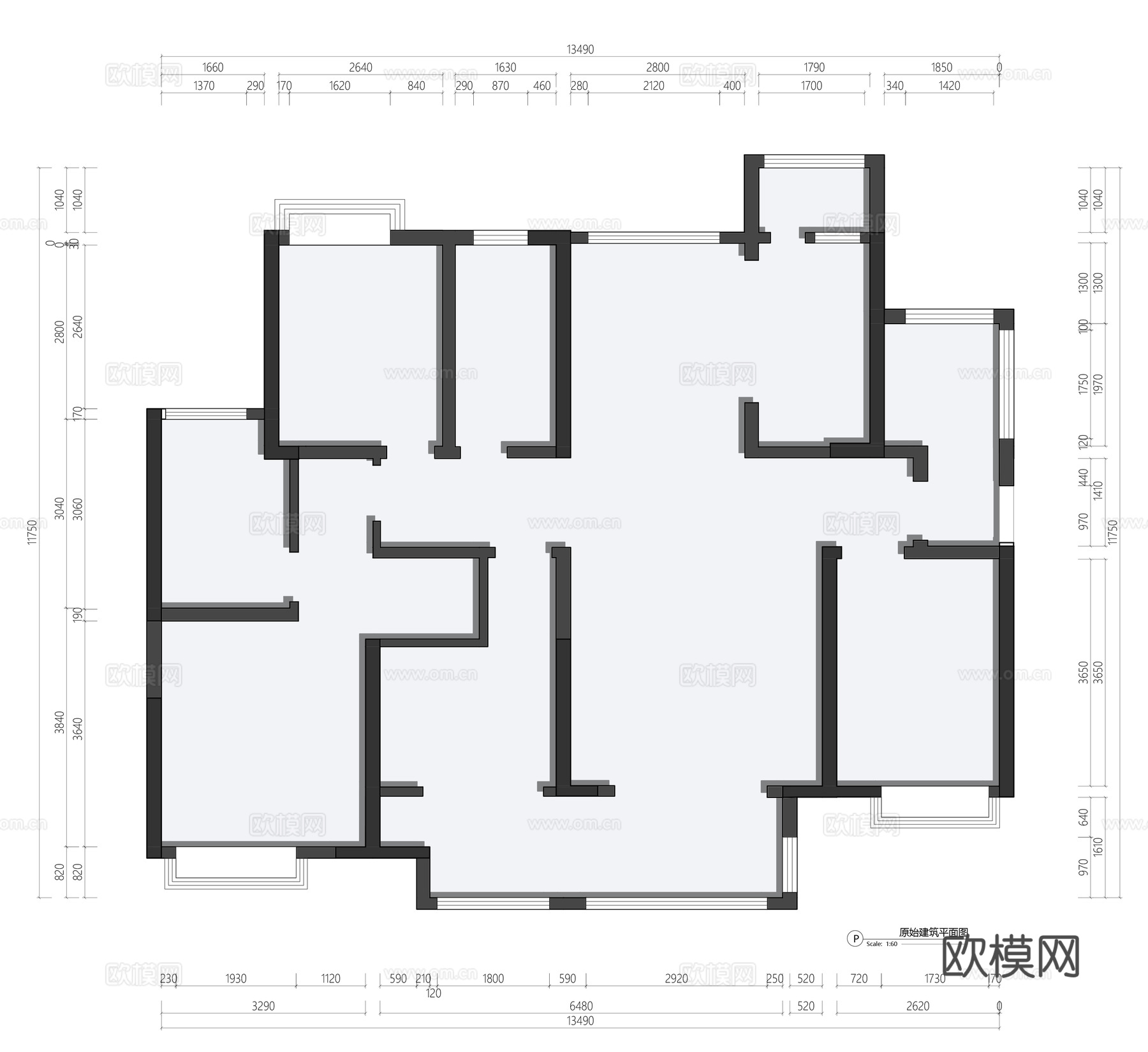 家装143平cad+psdcad施工图