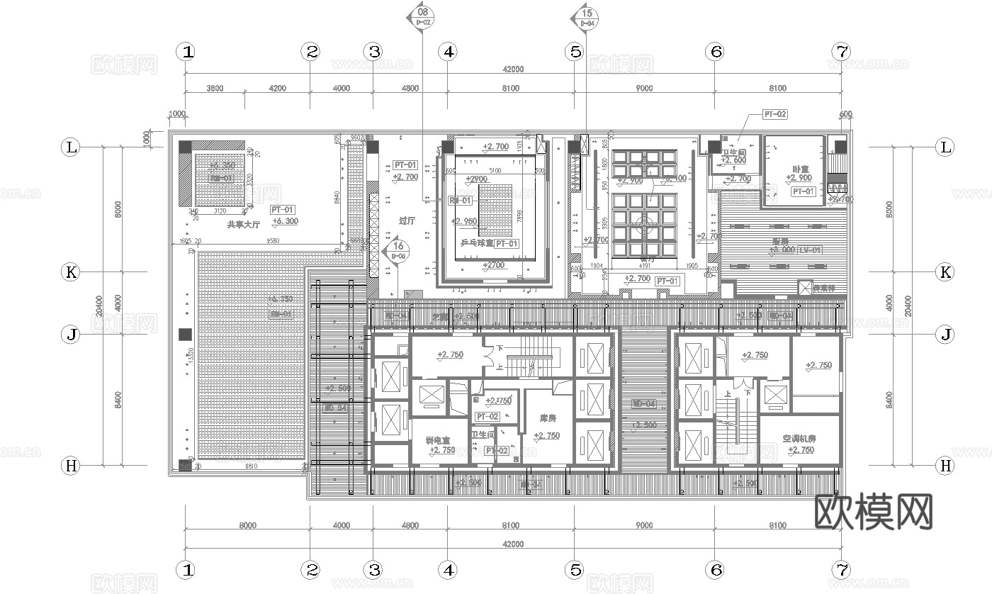 茶楼 茶馆  最新全套施工图合集cad施工图