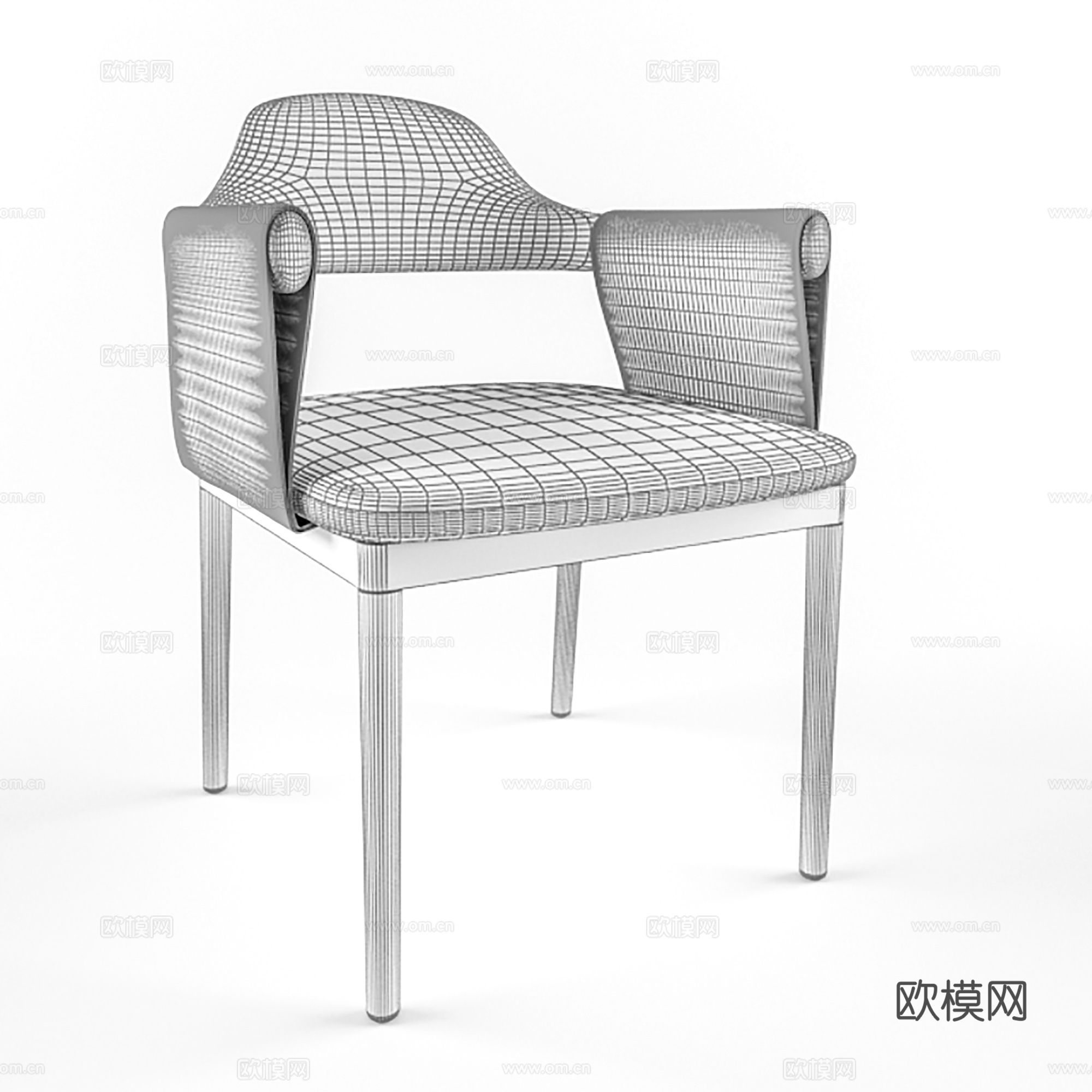 现代休闲椅子3d模型下载（渲染图2）