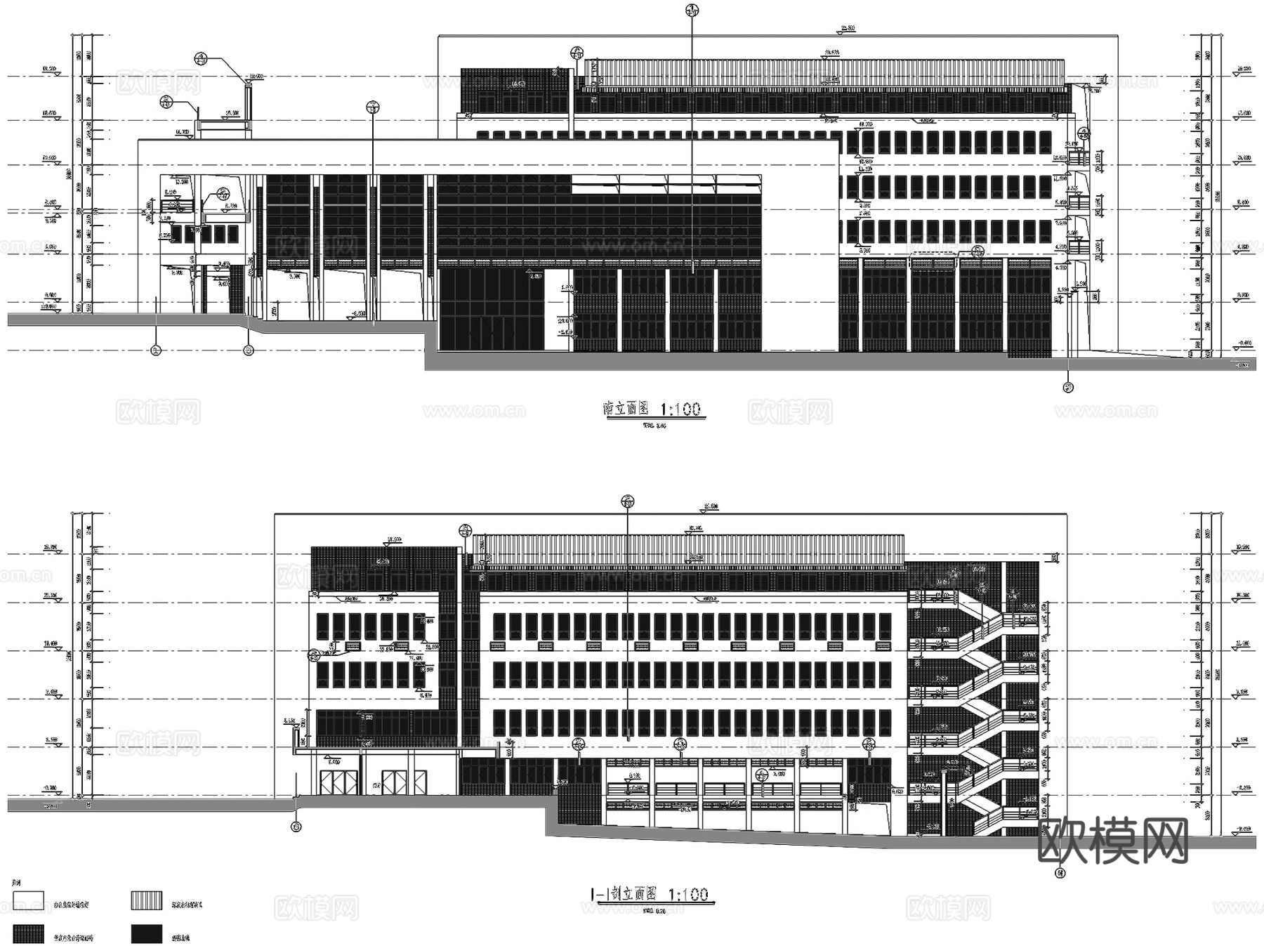 滁州学院南校区扩建院系楼建筑CAD施工图cad施工图