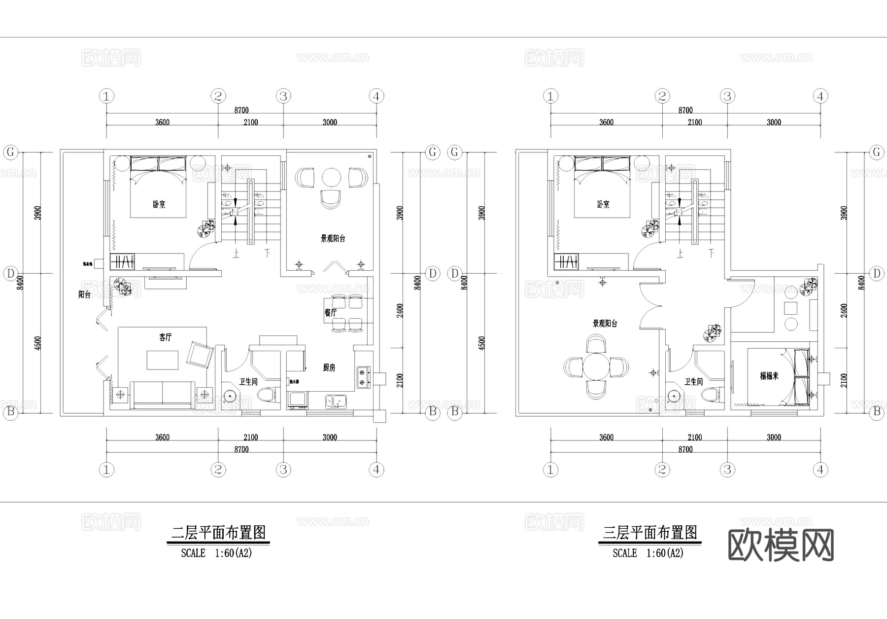 禅意度假风民宿室内工装CAD施工图cad施工图