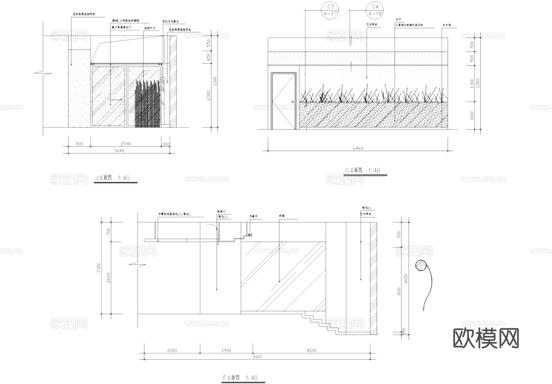 西餐厅室内工装CAD施工图cad施工图