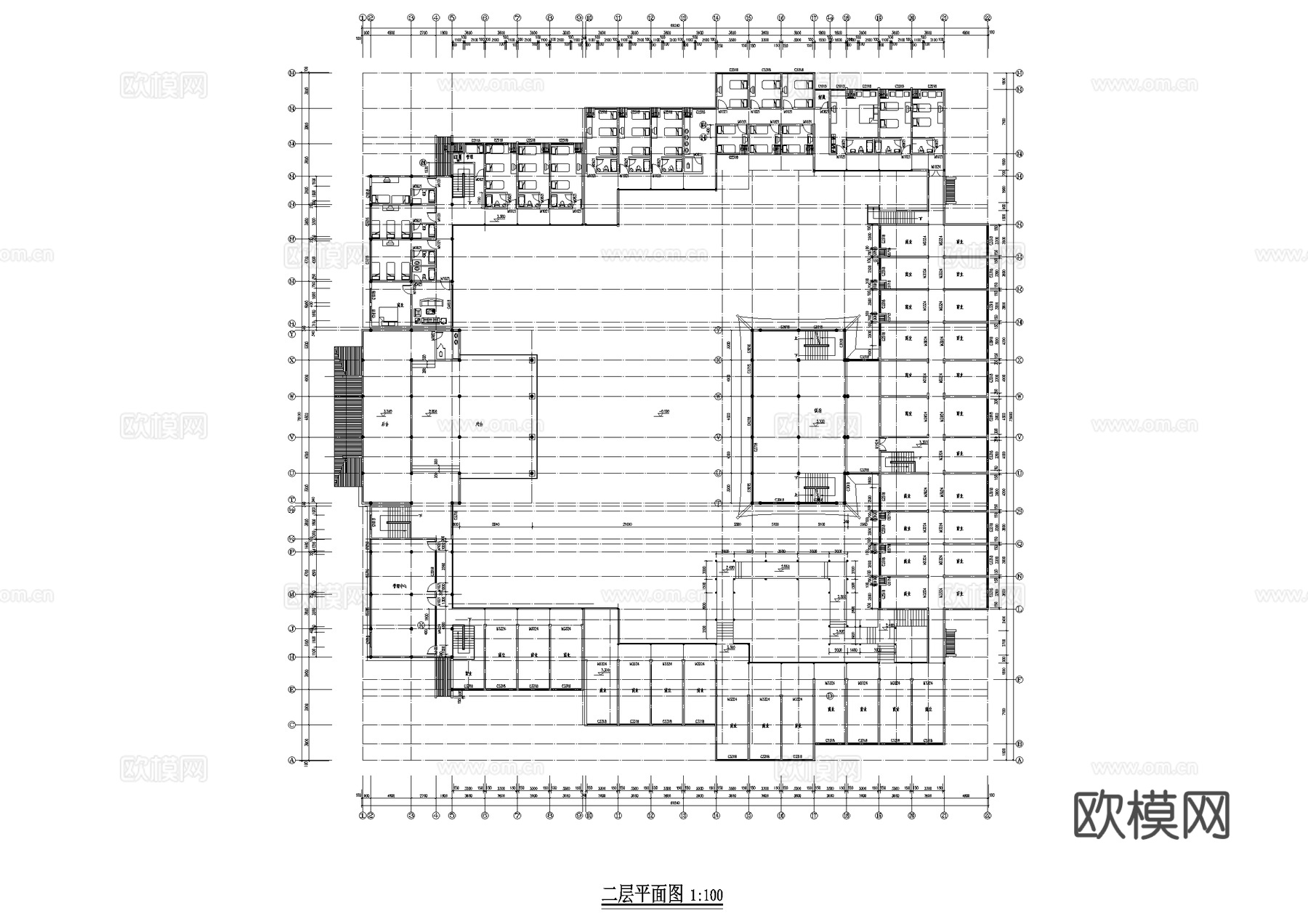 商业广场合院戏楼饭店茶楼建筑CAD施工图cad施工图