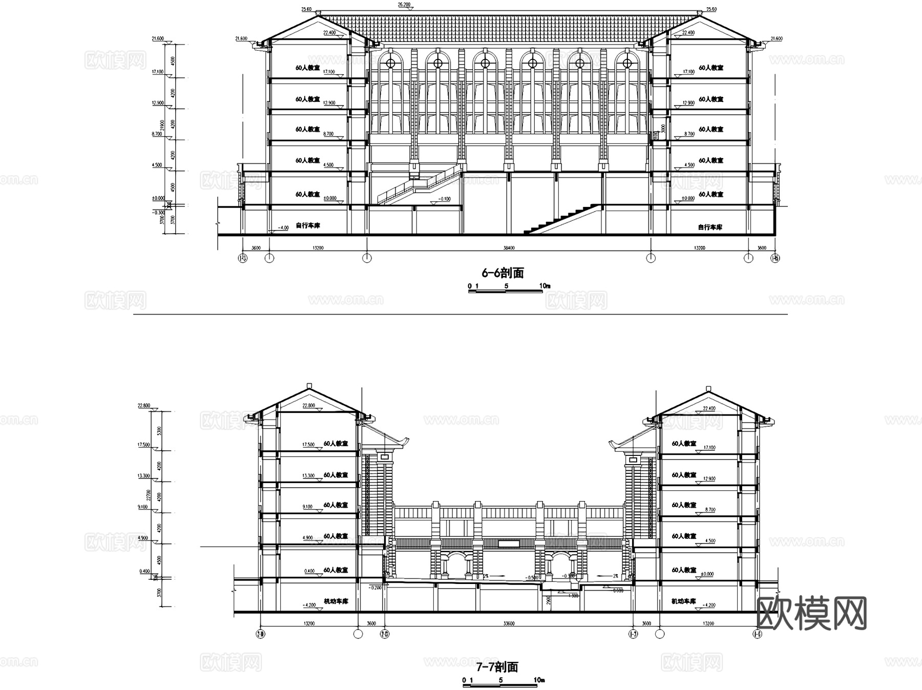 厦门大学翔安校区主楼群建筑CAD施工图cad施工图