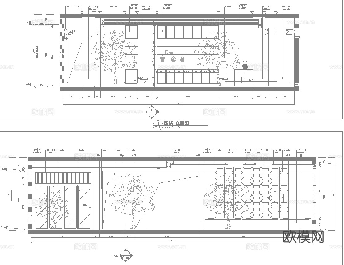 1100平茶楼 茶馆  最新全套施工图合集cad施工图