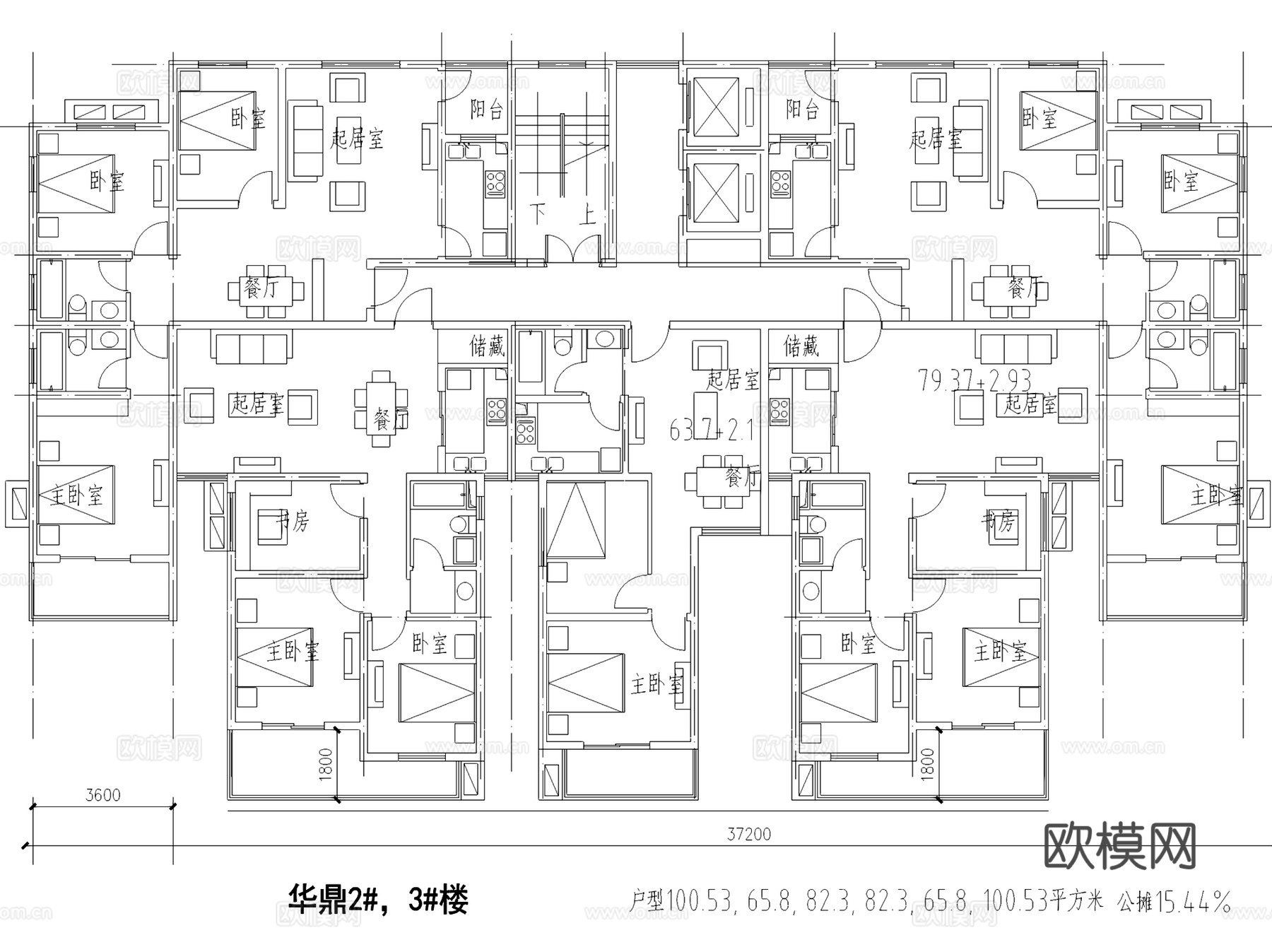 合肥电焊条厂改建规划建筑户型平面CAD施工图cad施工图