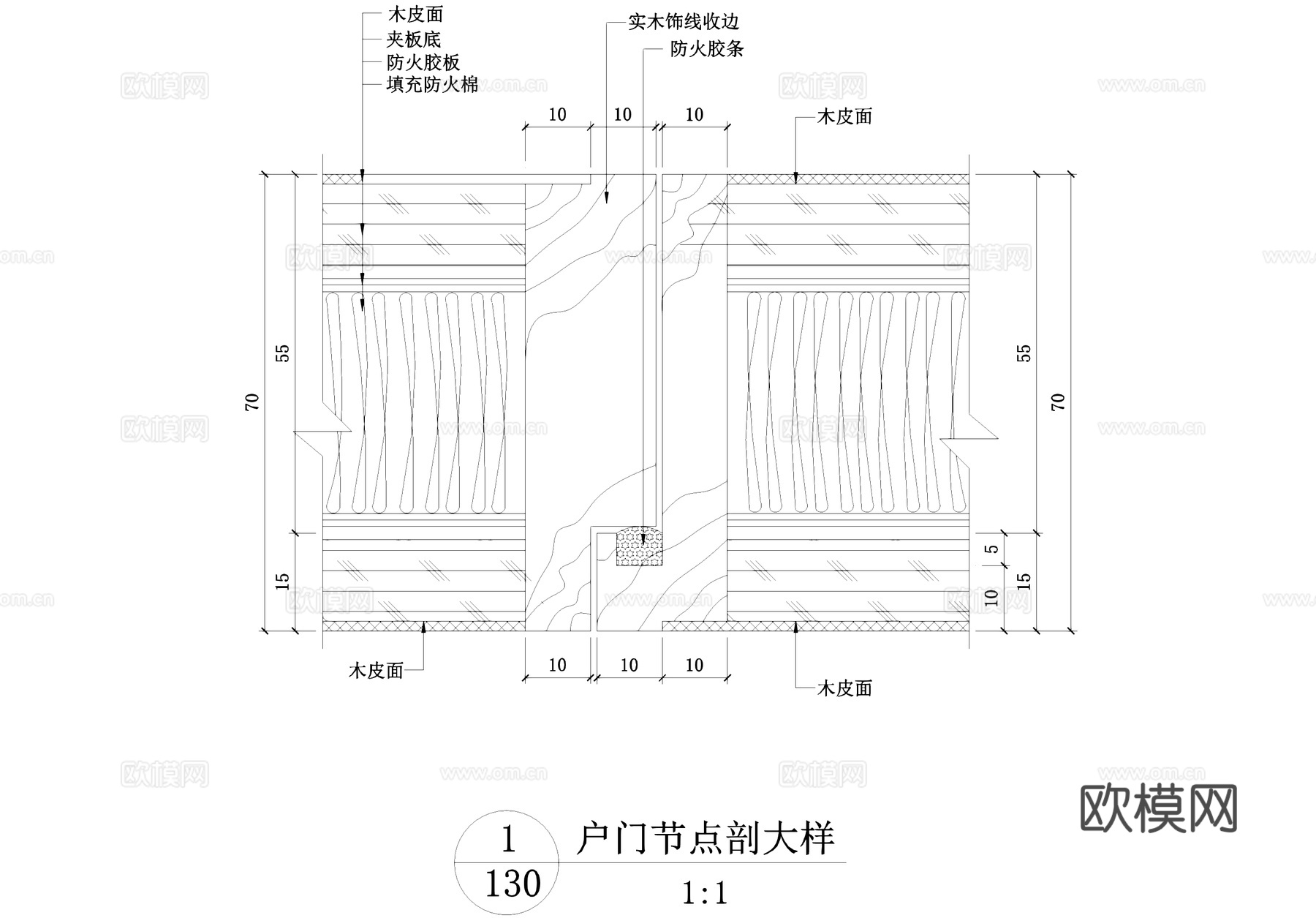 入户门节点大样详图cad施工图