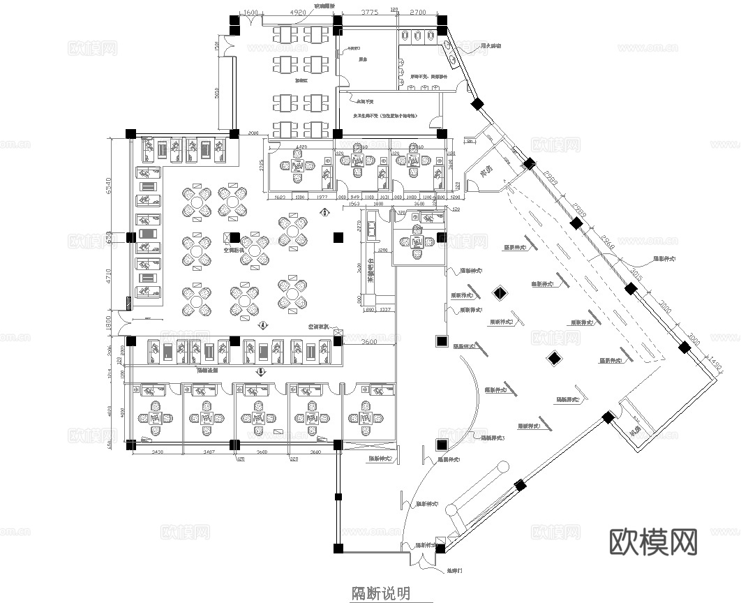 1000平茶楼 茶馆  最新全套施工图合集cad施工图