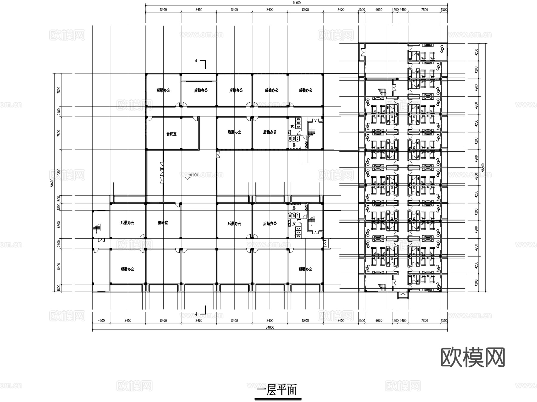 台州职业技术学院建筑CAD施工图cad施工图