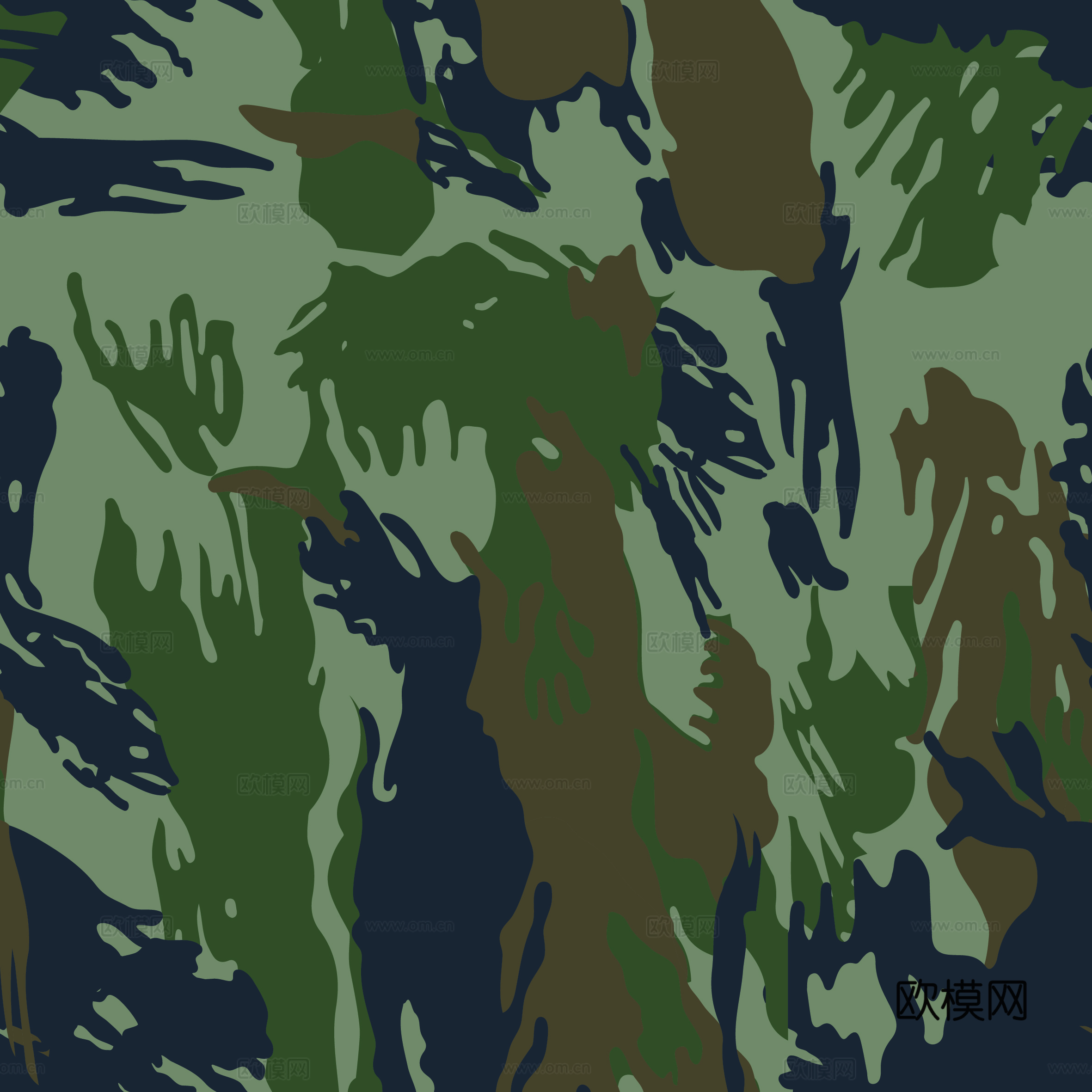 海陆空军绿迷彩服花纹图案46
