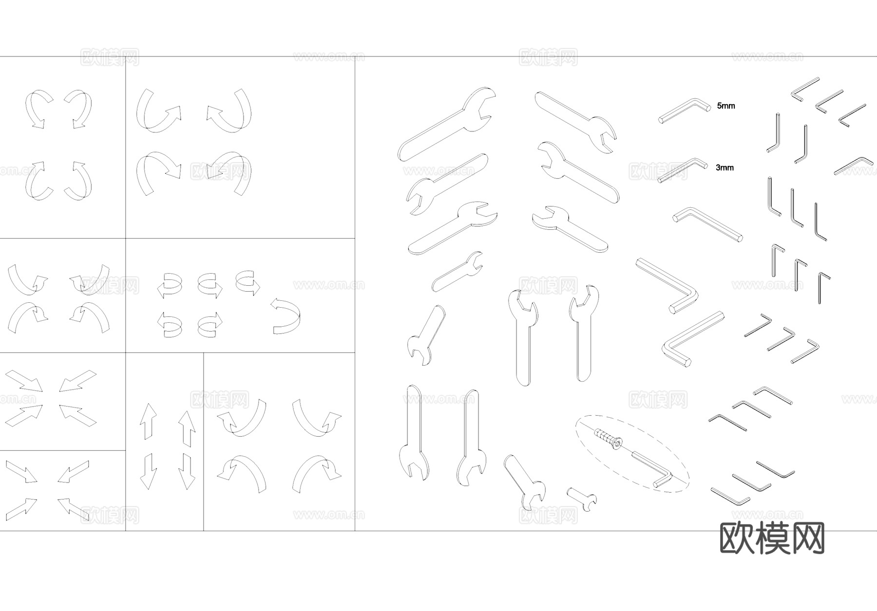 五金配件安装图块图库CAD施工图cad施工图