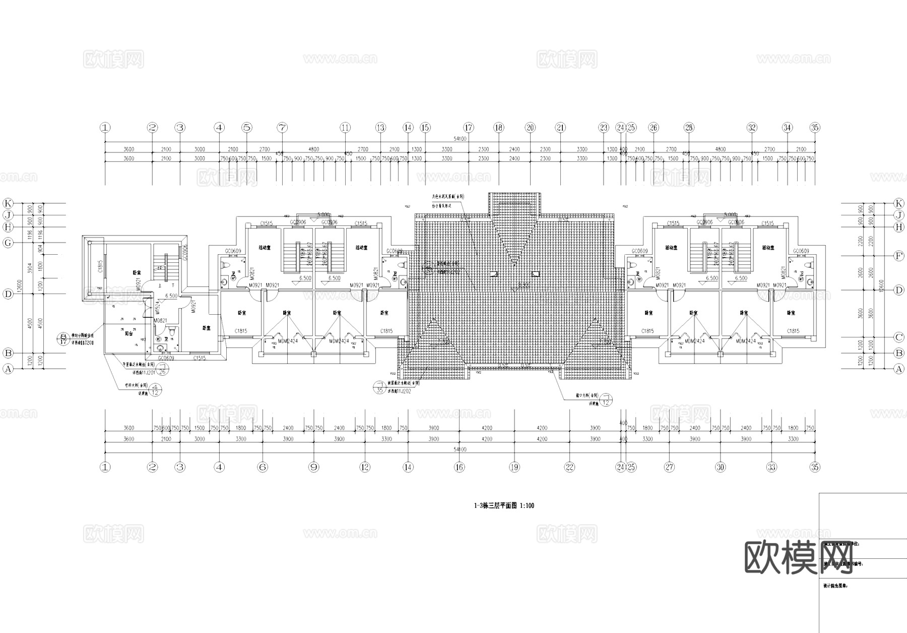 商业街度假民宿建筑CAD施工图cad施工图