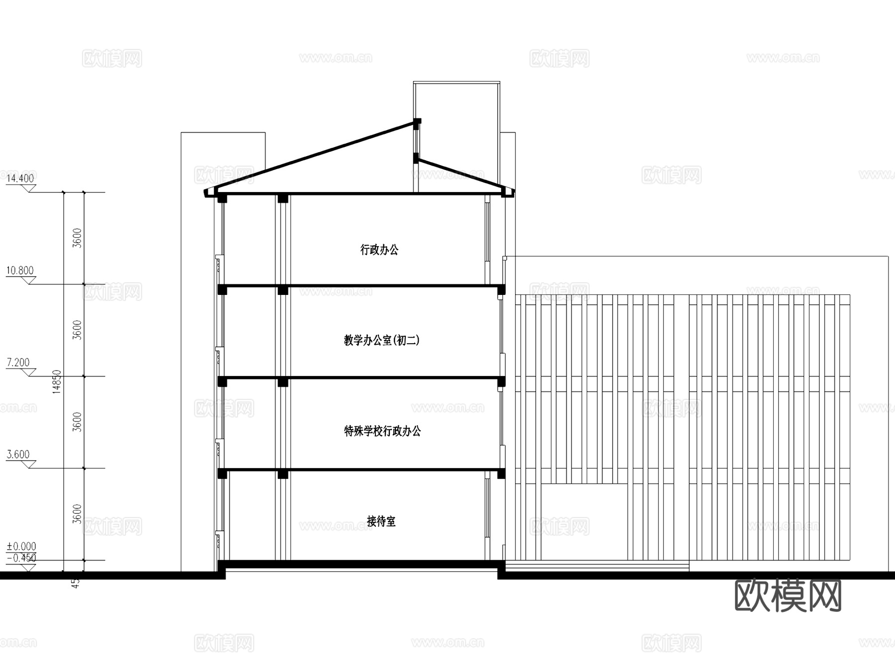 万年县珠山中学建筑规划CAD施工图cad施工图