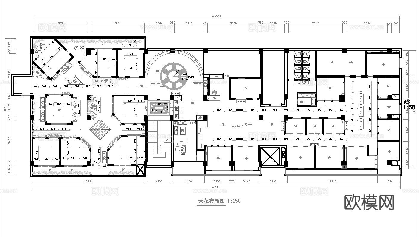 茶楼 茶馆  最新全套施工图合集cad施工图下载（渲染图6）