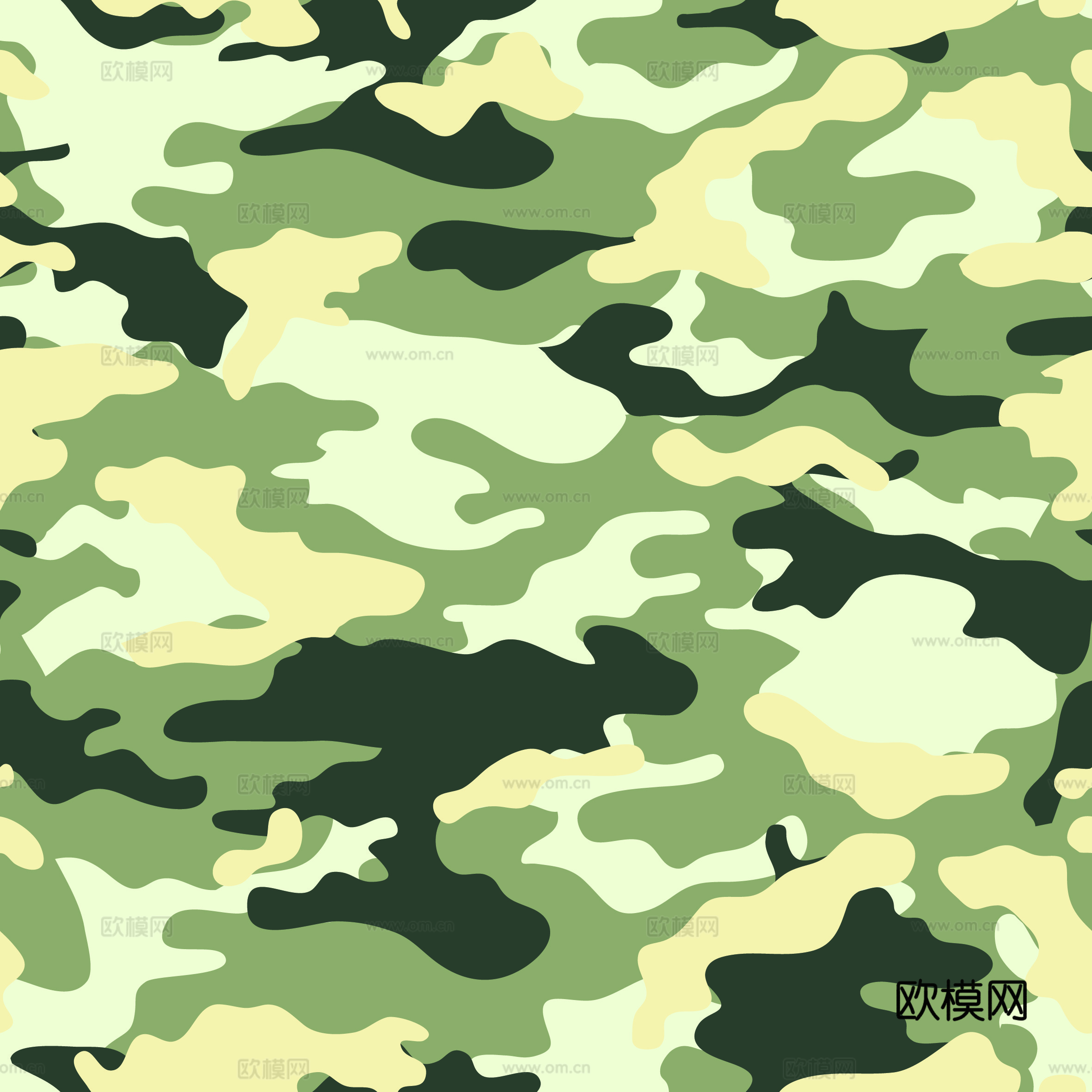 海陆空军绿迷彩服花纹图案161