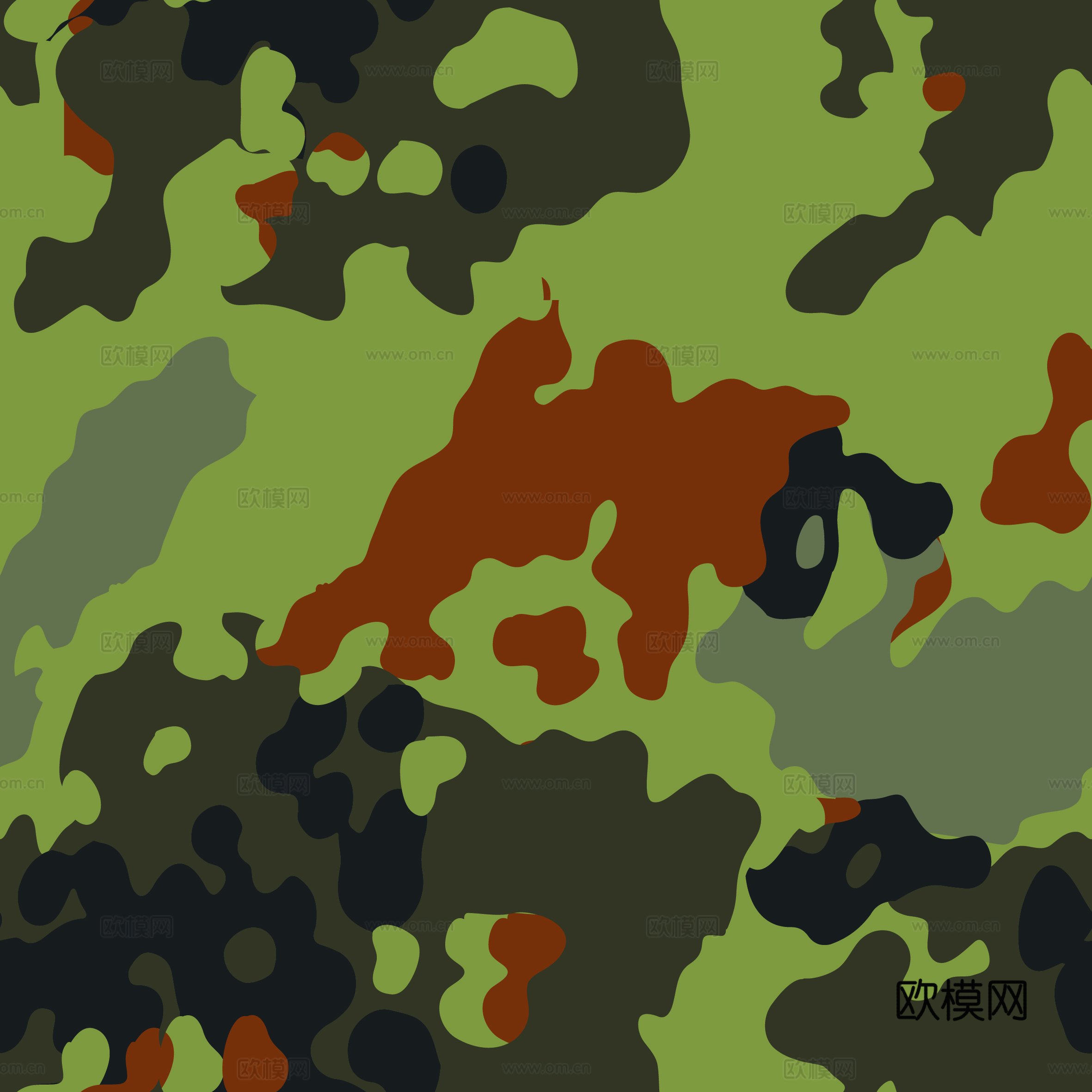 海陆空军绿迷彩服花纹图案22下载