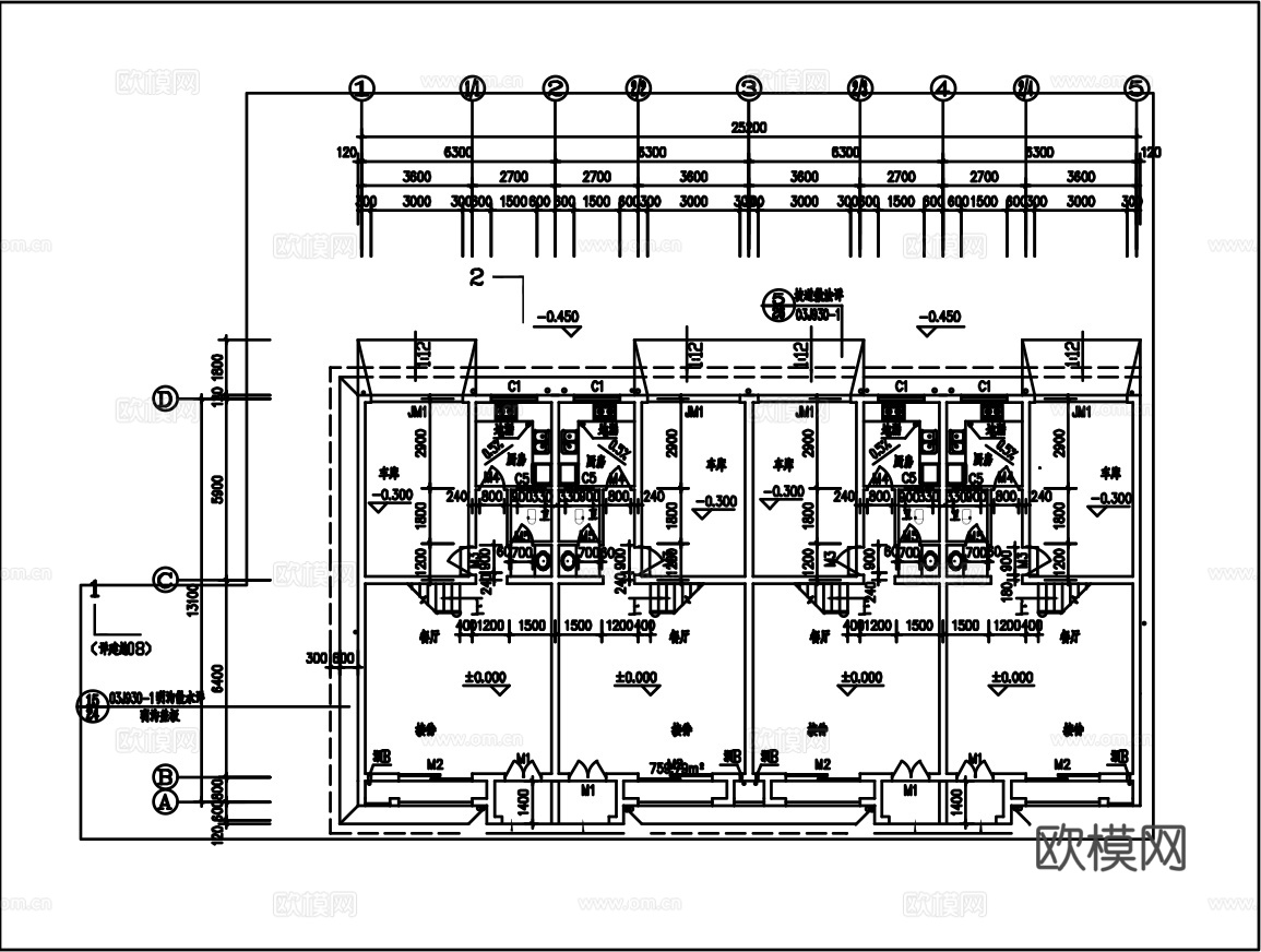 地下车库施工图cadcad施工图