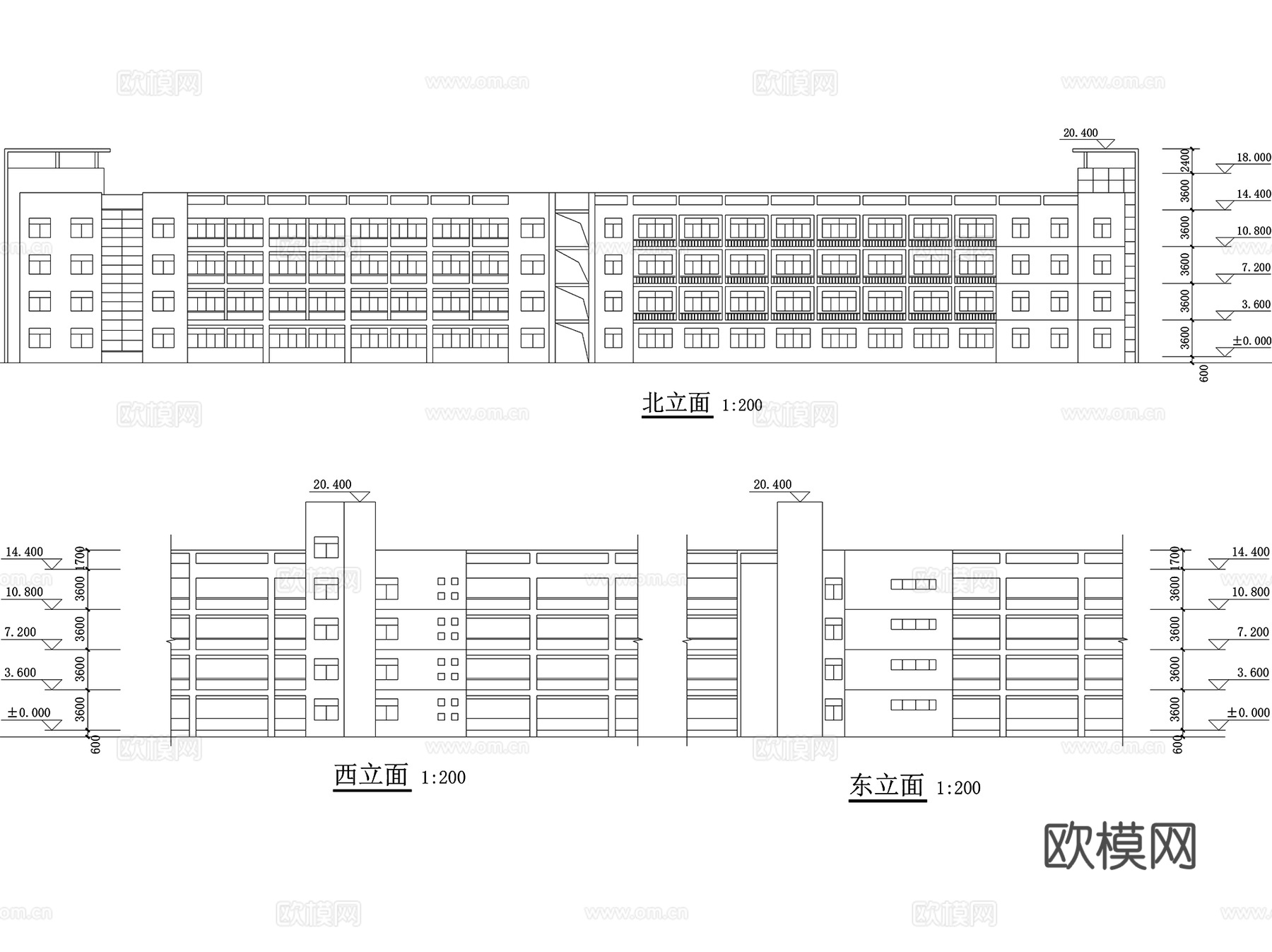 赣榆新城小学建筑CAD施工图cad施工图