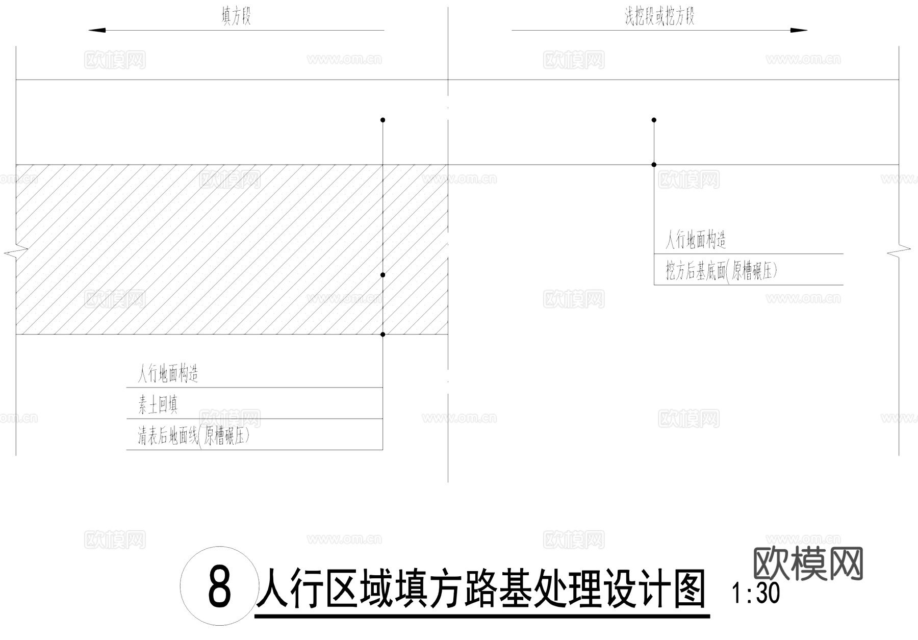 市政标准车行道路CAD施工图cad施工图