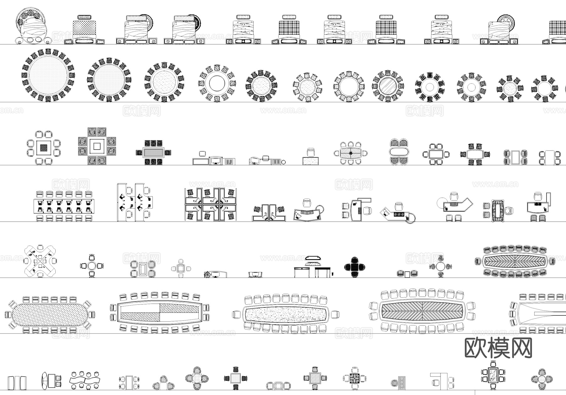综合家具构件装饰工装CAD图块图库cad施工图