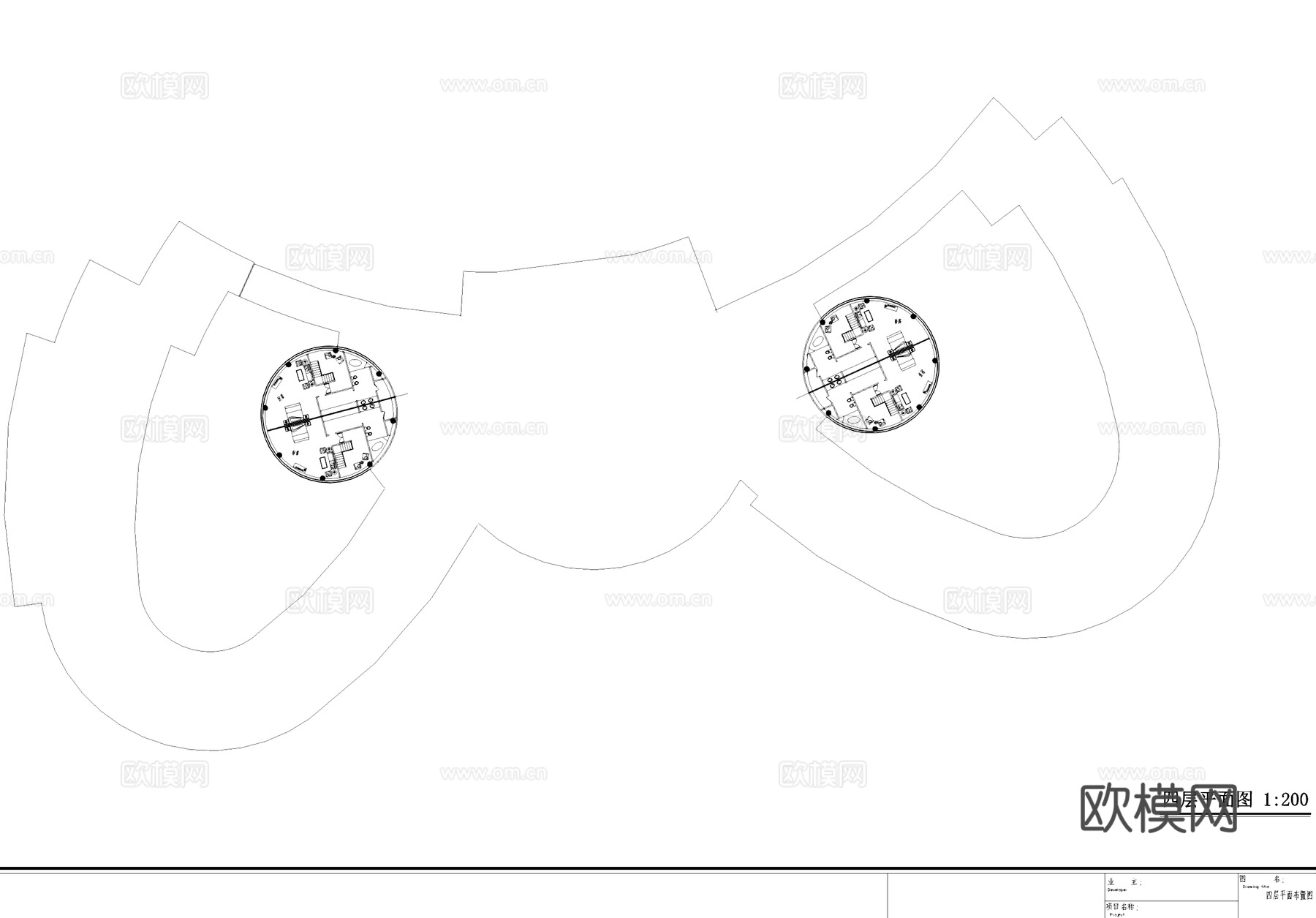 青剑湖异型宾馆酒店室内工装CAD施工图cad施工图