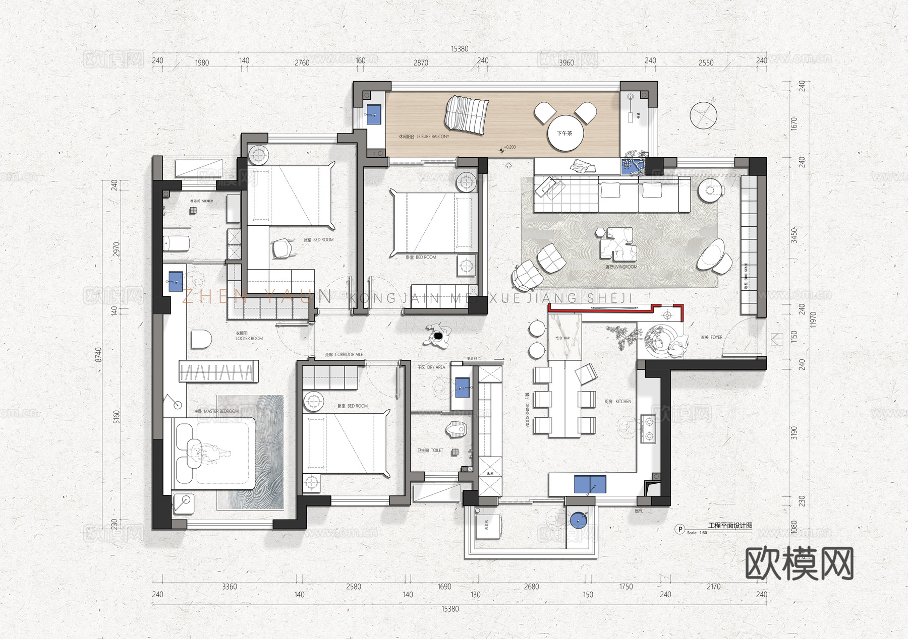 143平户型CAD施工图cad施工图