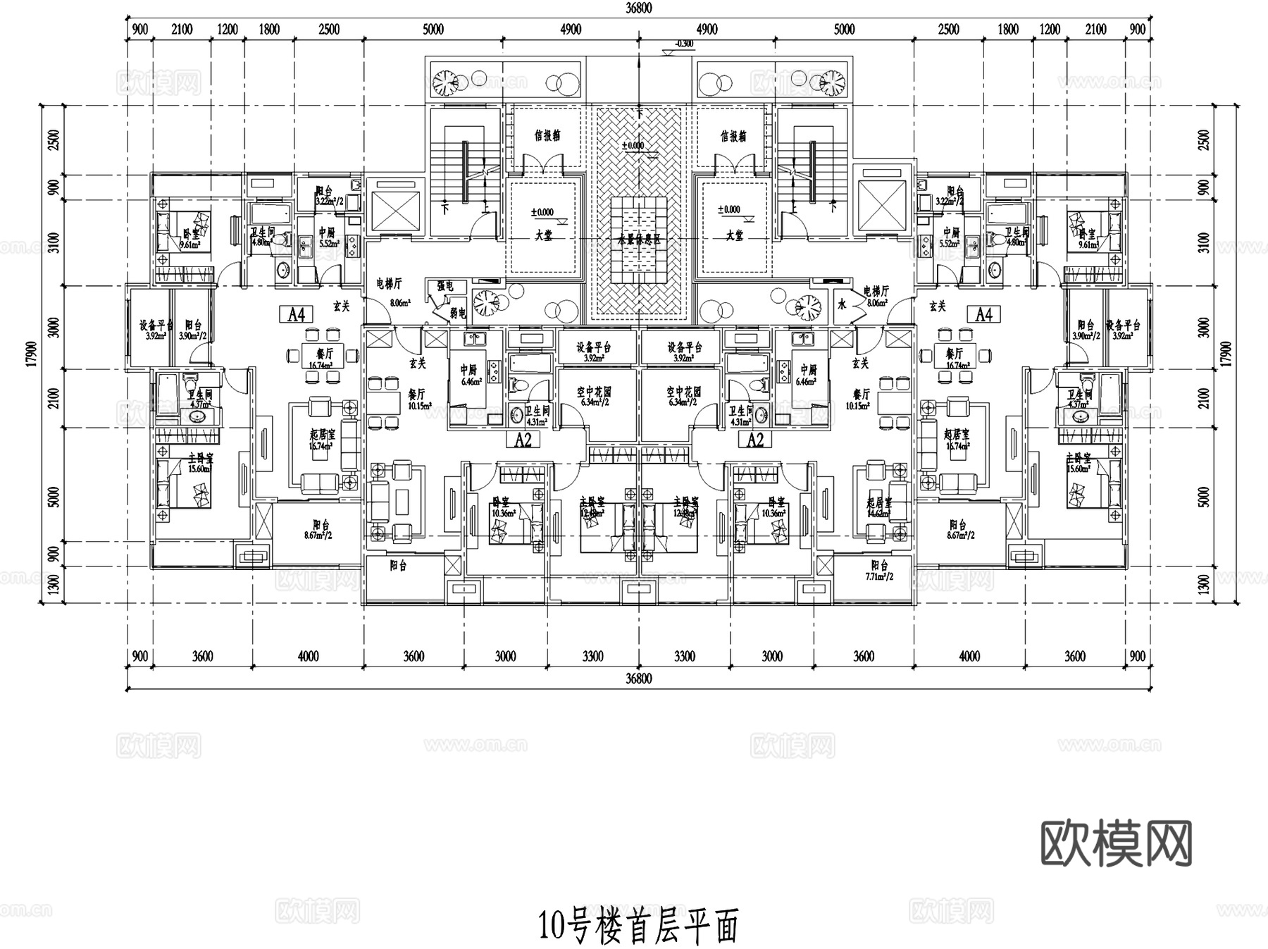 诸暨居住区规划建筑平面CAD施工图+SU模型cad施工图