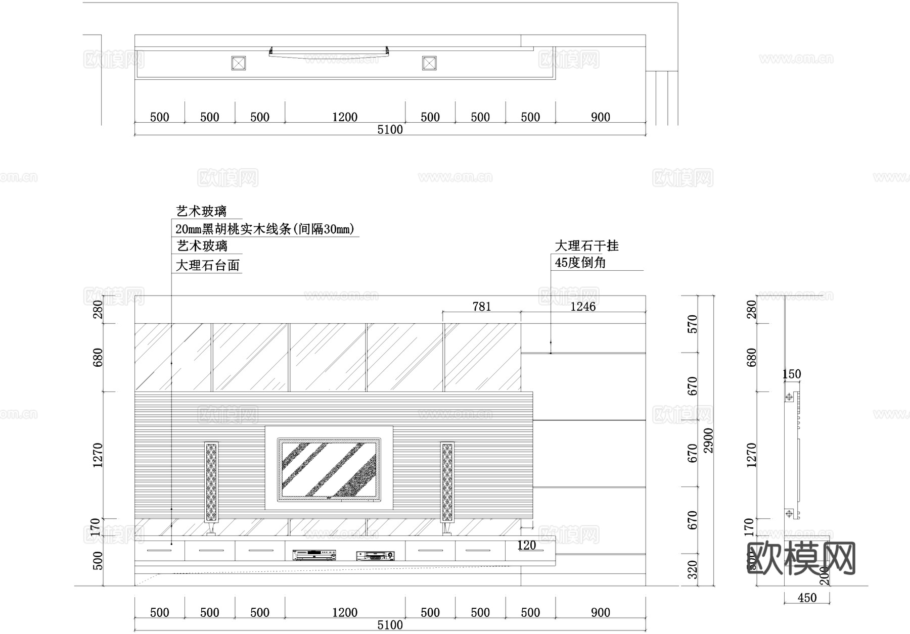 三层别墅室内家装CAD施工图cad施工图
