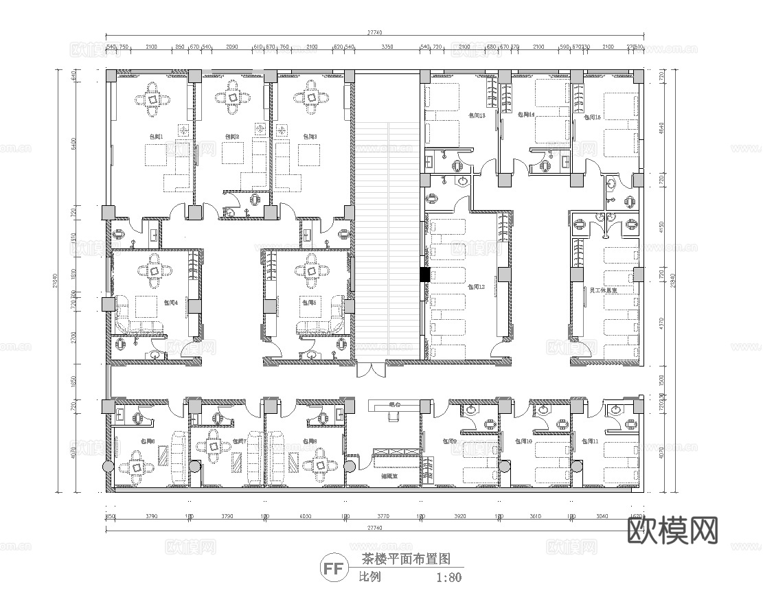 茶楼 茶馆  最新全套施工图合集cad施工图