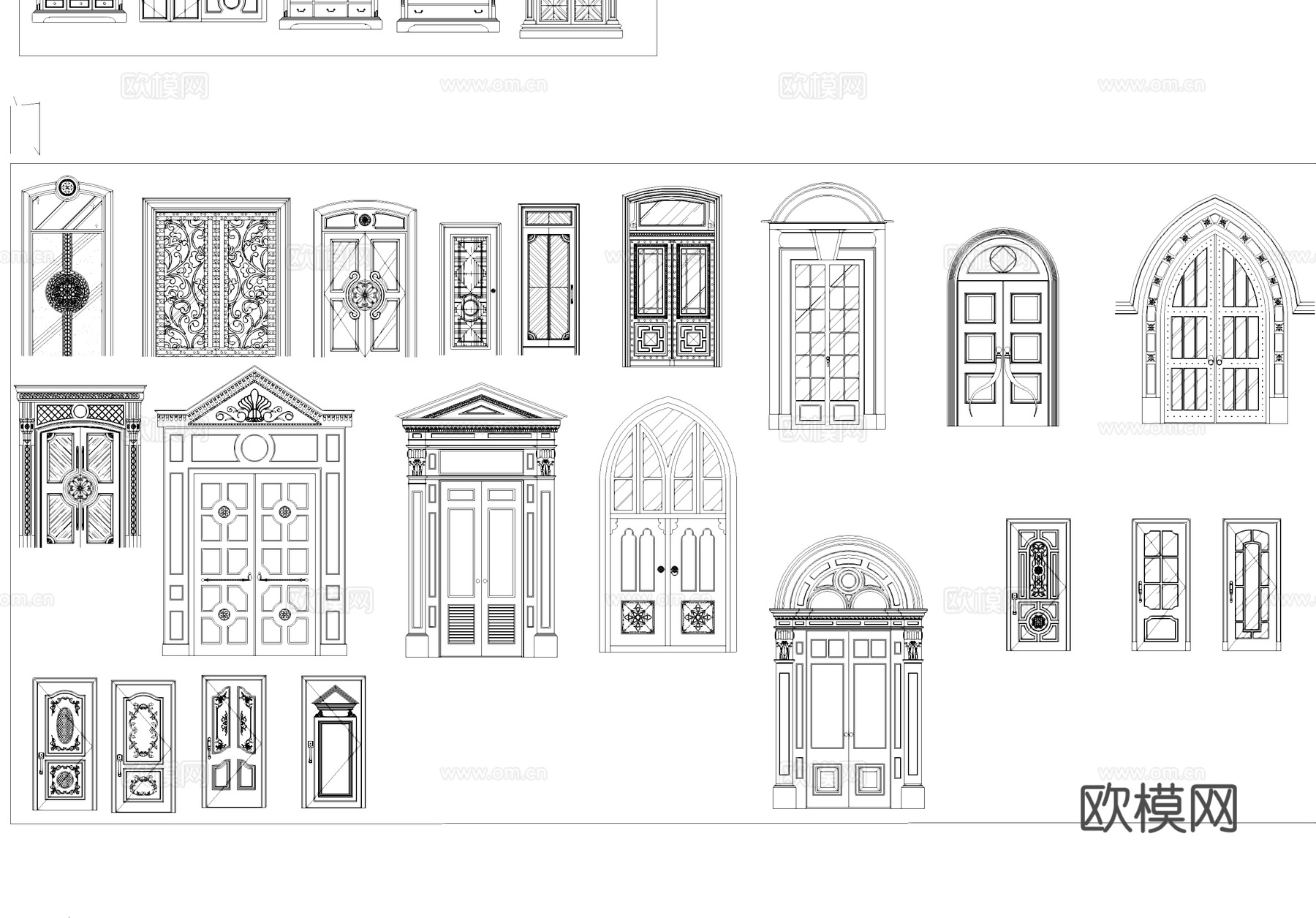 欧式家具构件综合CAD图库cad施工图