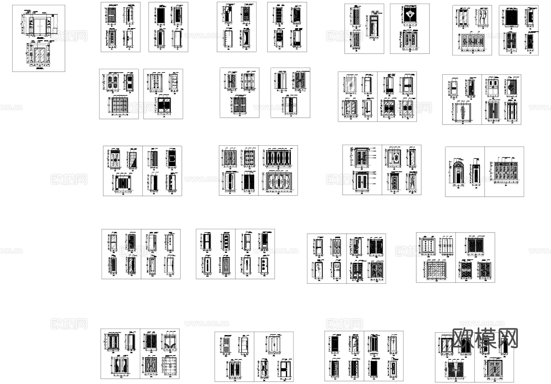 门节点大样详图CAD施工图cad施工图