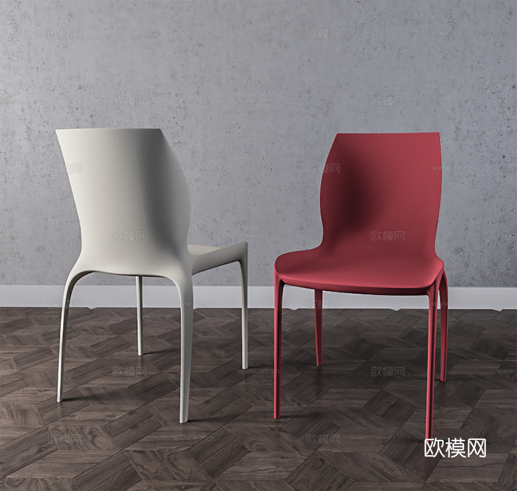 现代休闲椅子3d模型下载（渲染图1）