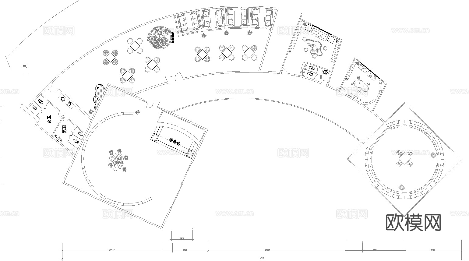 茶楼 茶馆  最新全套施工图合集cad施工图