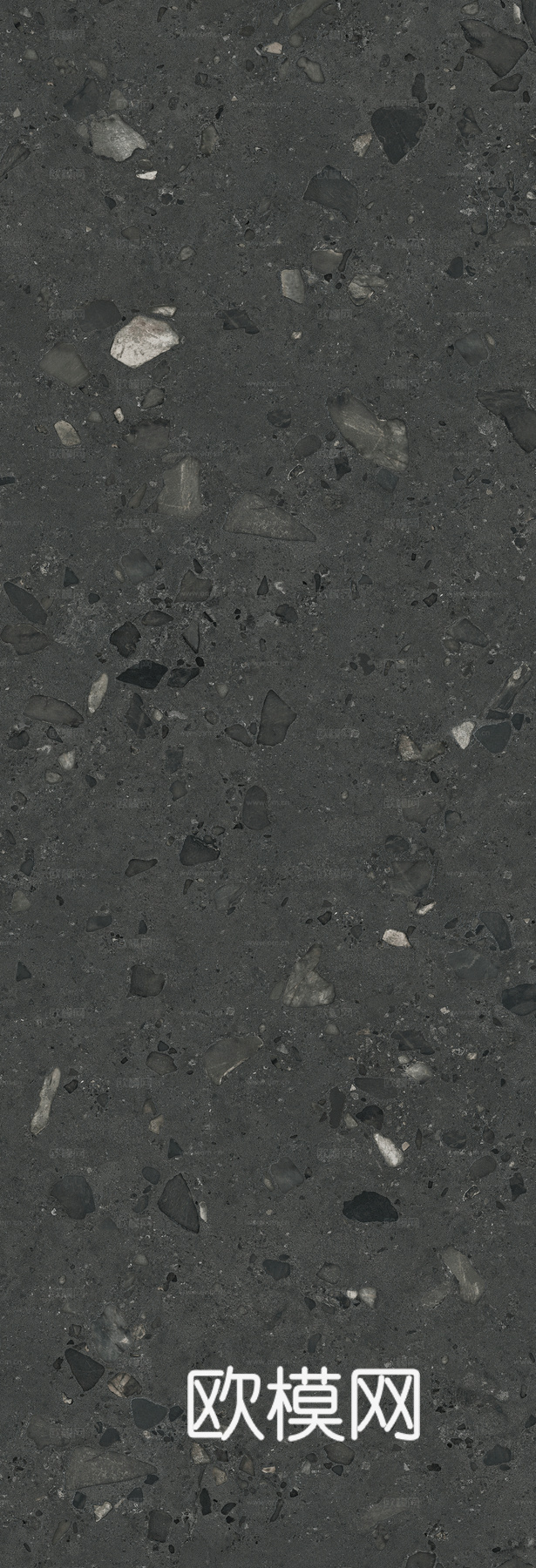 马可波罗瓷砖 威尼斯砾岩黑色 水磨石质感 大理石瓷砖岩板
