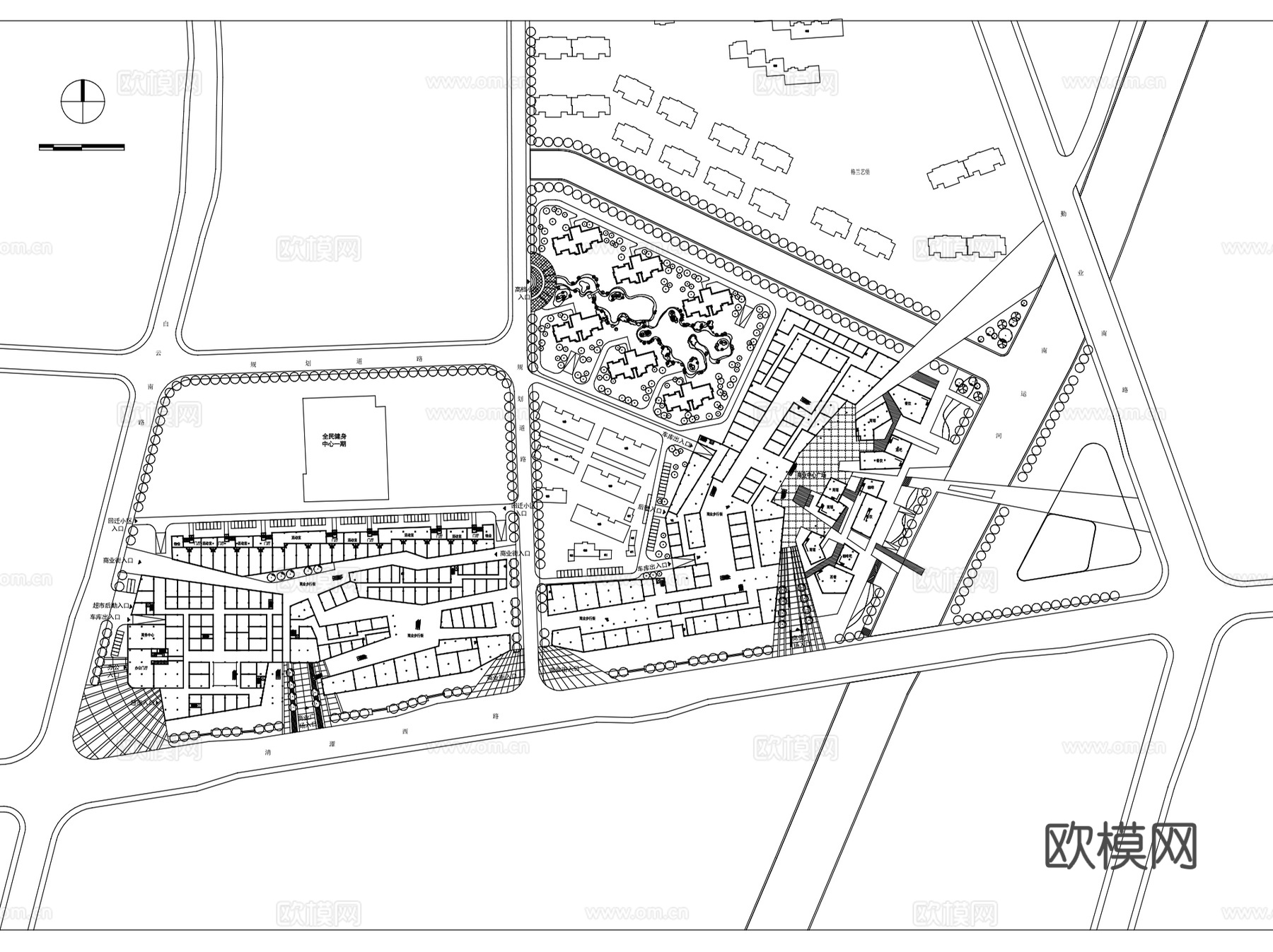 常州商业综合体建筑平面CAD施工图+文本+SUcad施工图